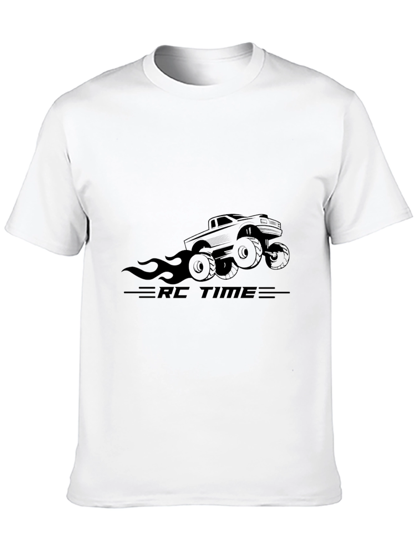 RC Time Graphic Tee - Black Cotton T-Shirt