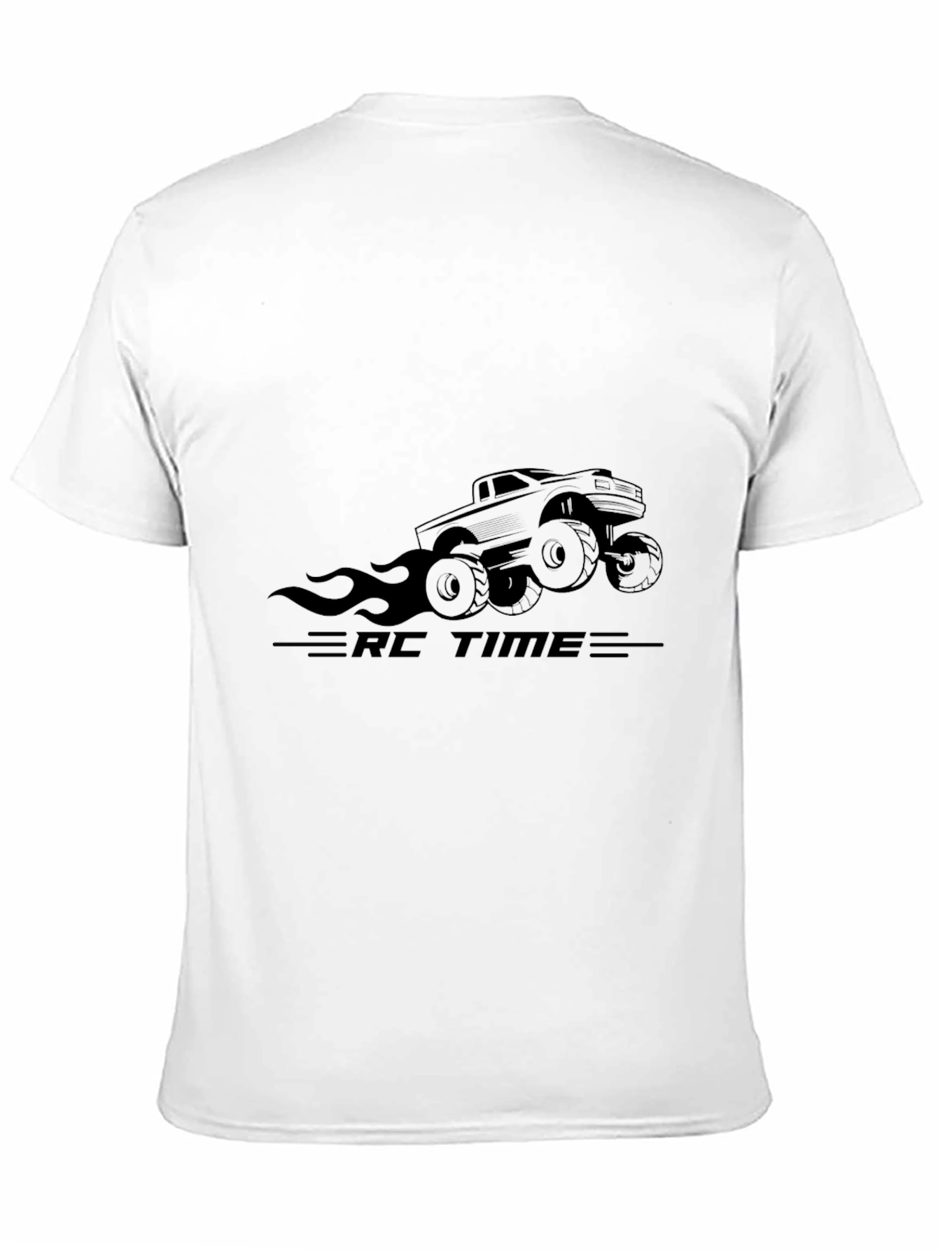 RC Time Graphic Tee - Black Cotton T-Shirt