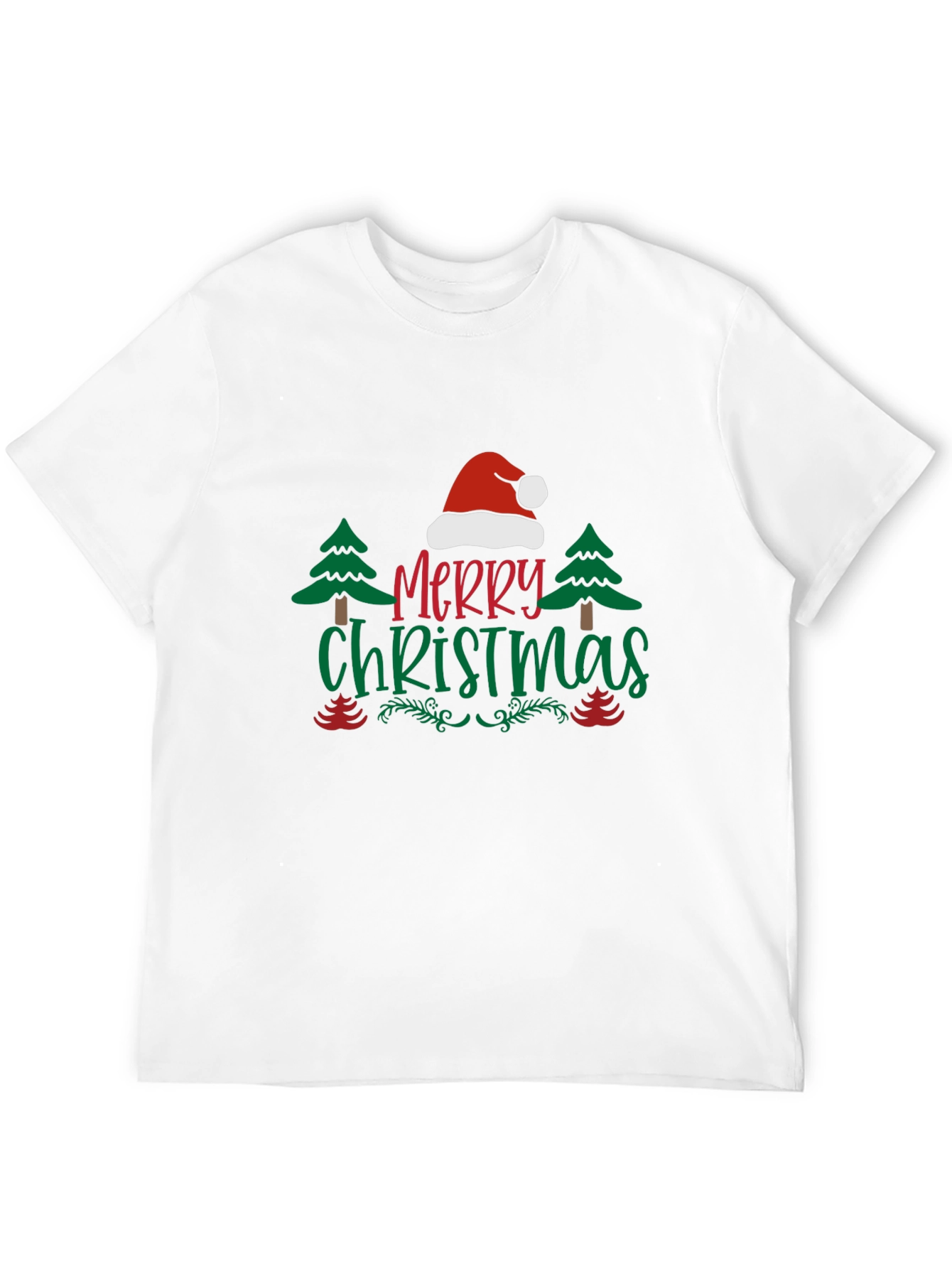 Festive Merry Christmas Graphic Tee Shirt