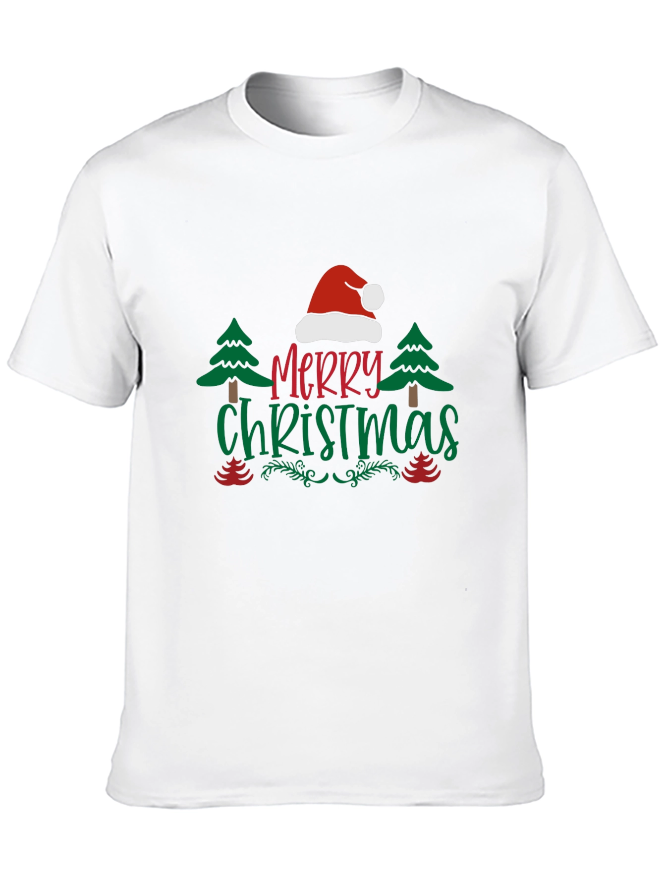 Festive Merry Christmas Graphic Tee Shirt