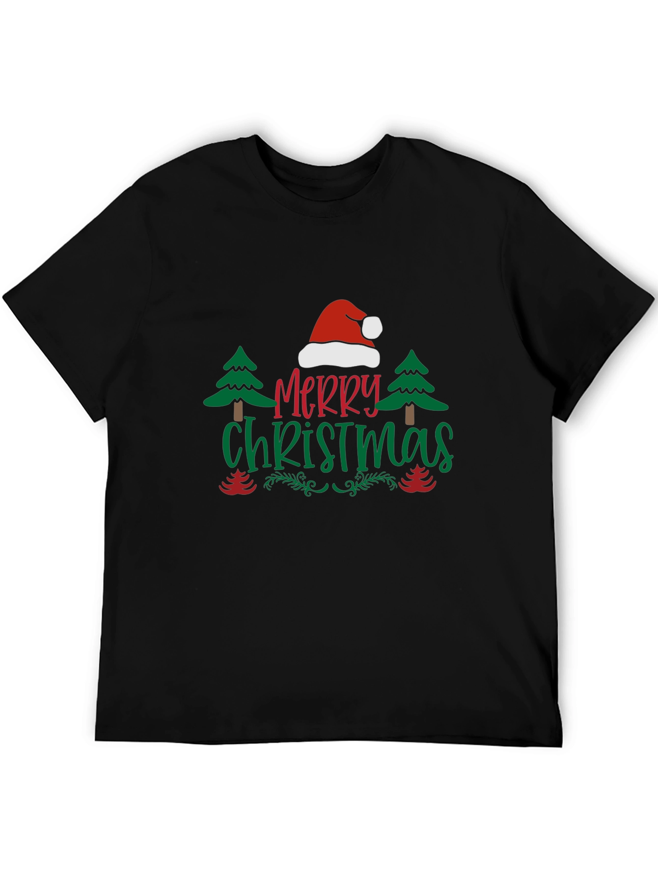 Festive Merry Christmas Graphic Tee Shirt
