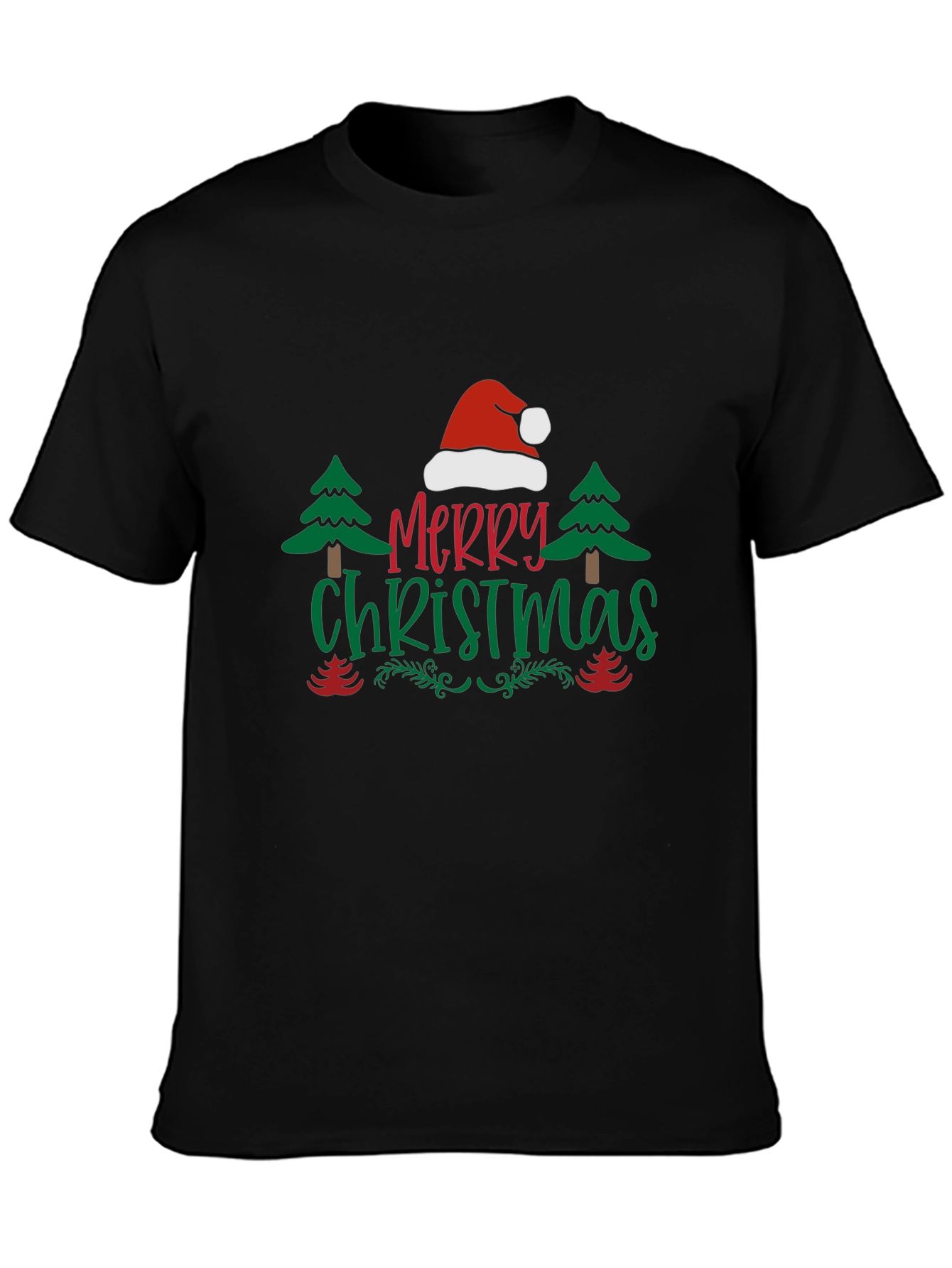 Festive Merry Christmas Graphic Tee Shirt