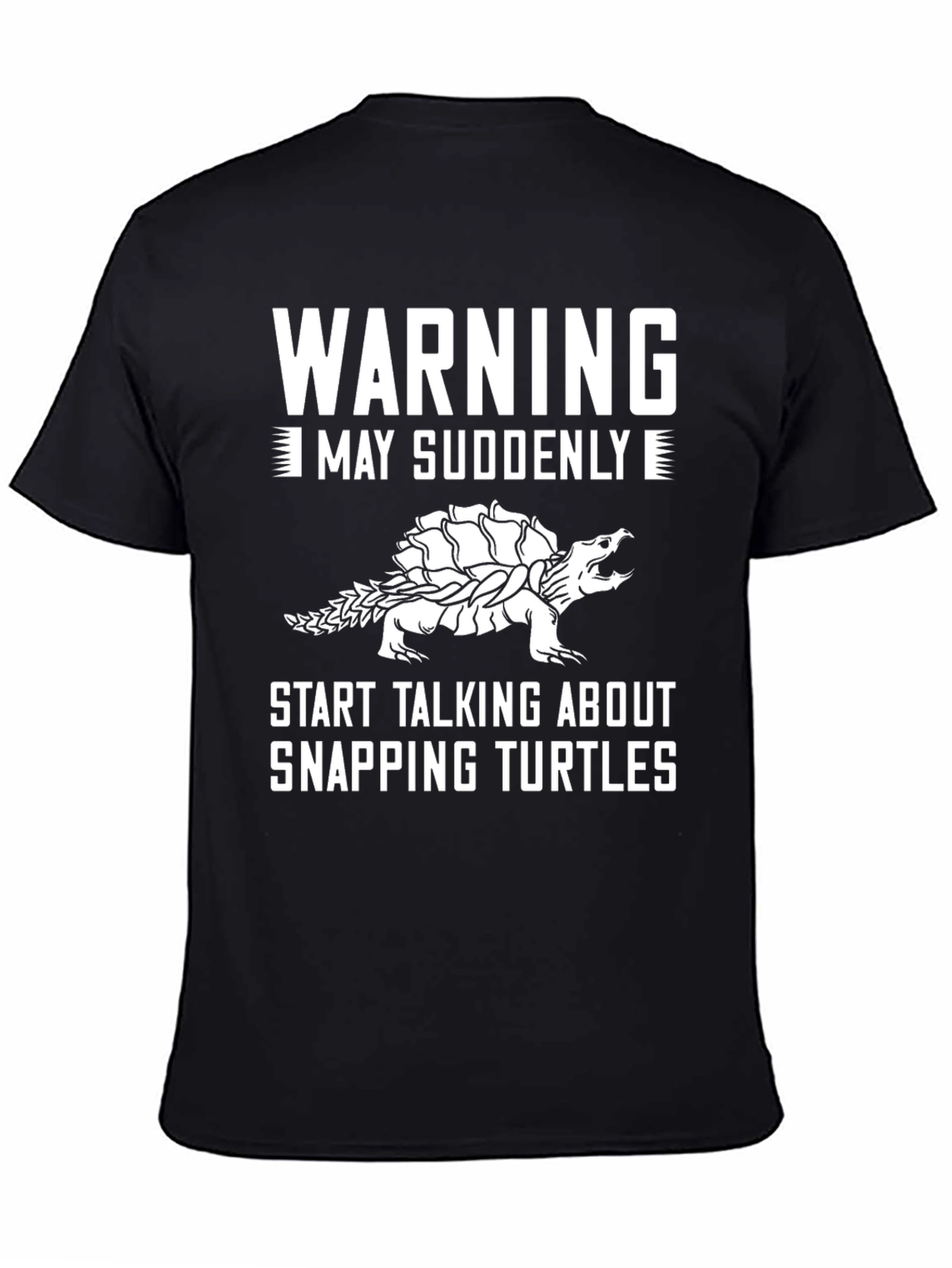 Warning Snapping Turtle Graphic T-Shirt