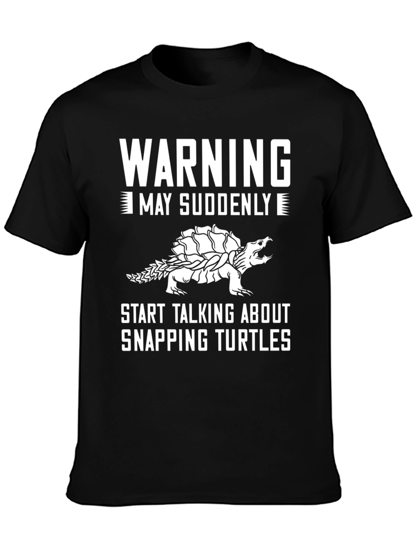 Warning Snapping Turtle Graphic T-Shirt