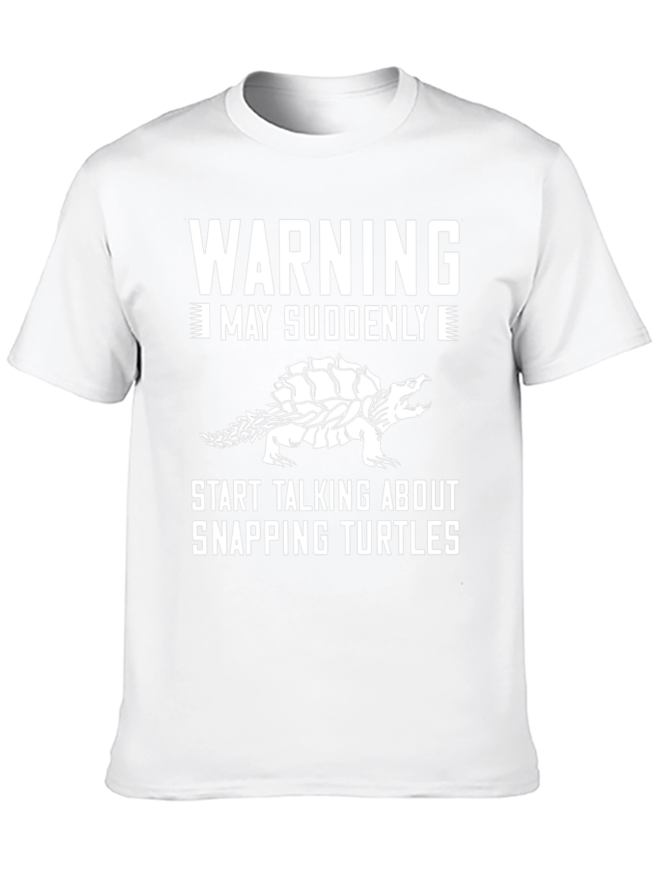 Warning Snapping Turtle Graphic T-Shirt
