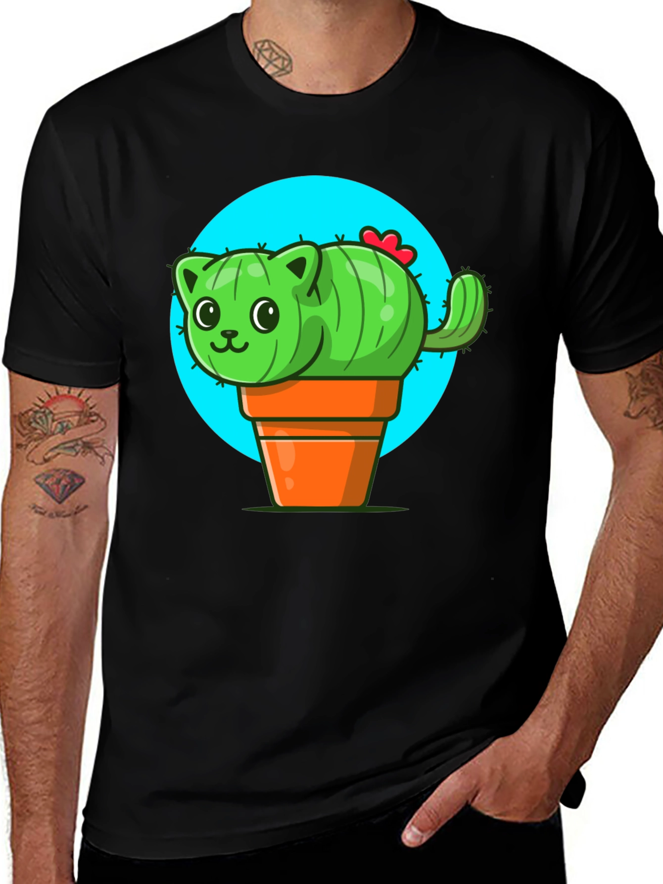 Cactus Cat T-Shirt - Potted Prickly Pet Tee