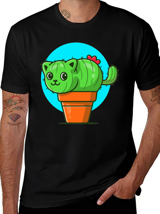 Cactus Cat T-Shirt - Potted Prickly Pet Tee