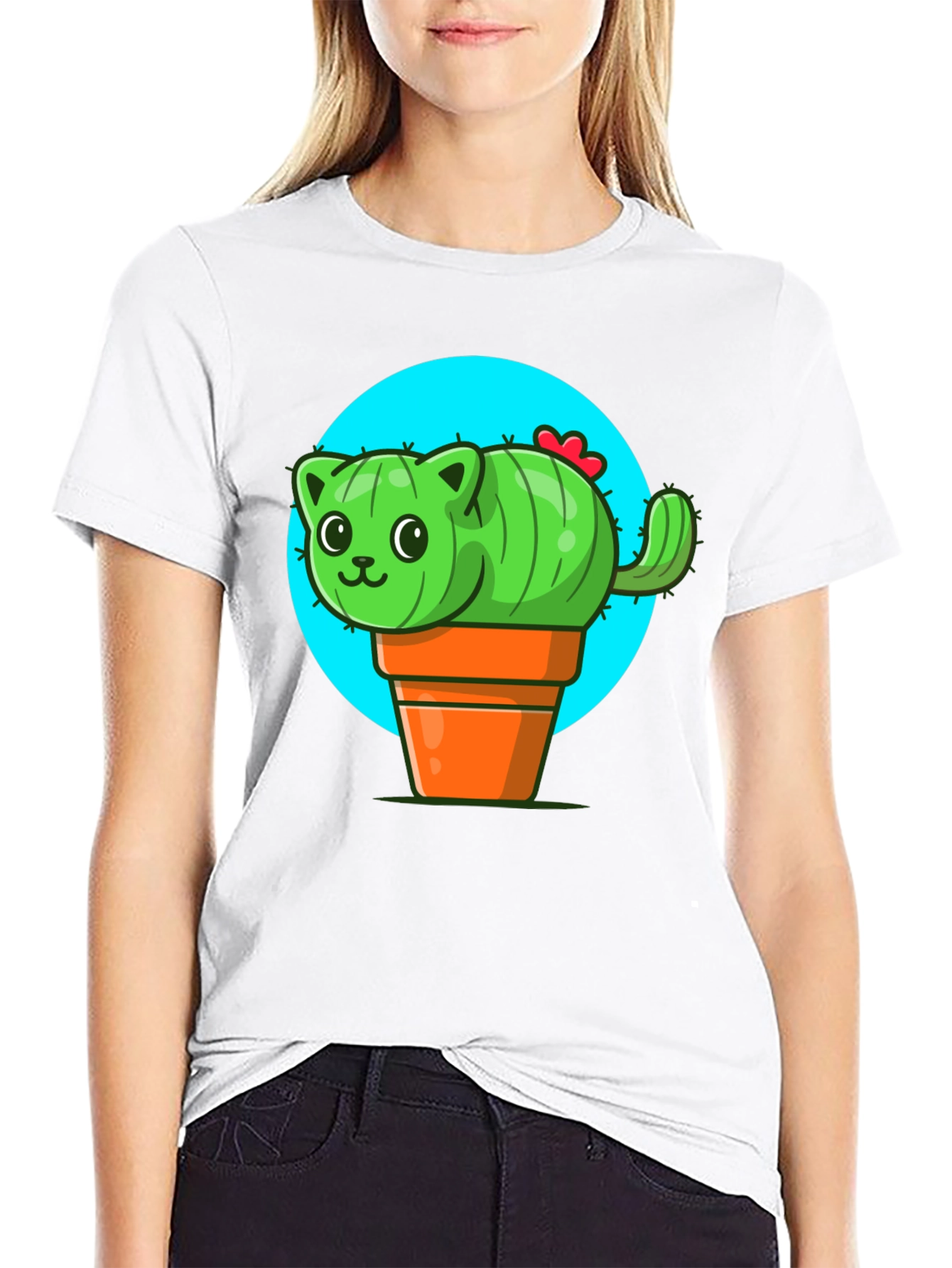 Cactus Cat T-Shirt - Potted Prickly Pet Tee