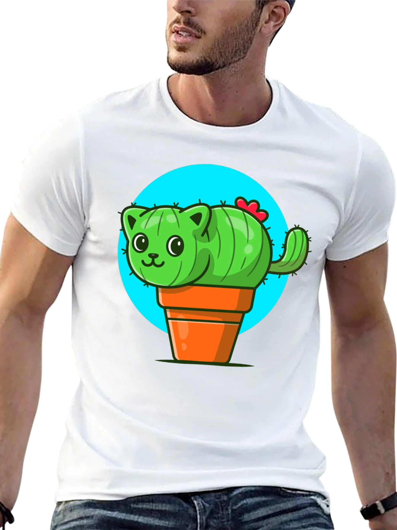 Cactus Cat T-Shirt - Potted Prickly Pet Tee