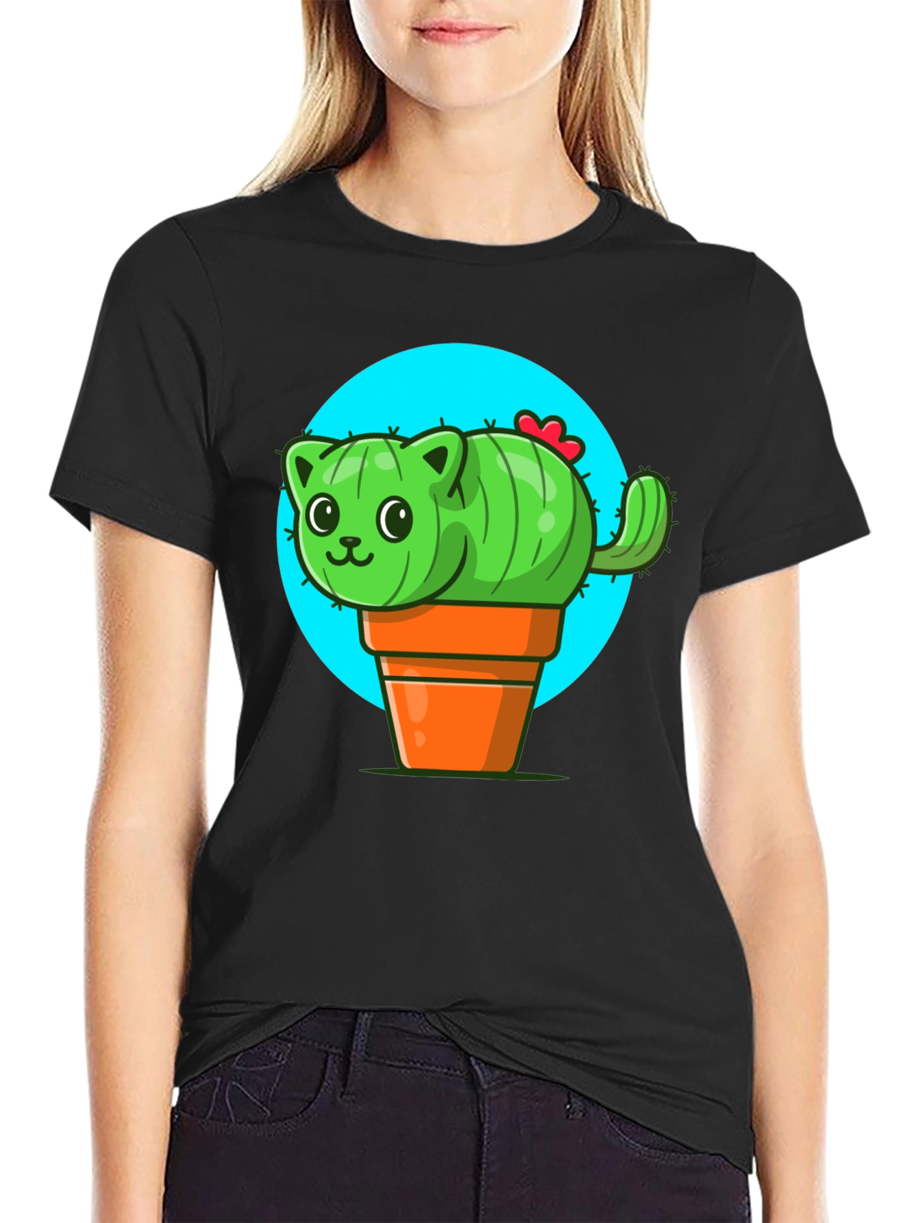 Cactus Cat T-Shirt - Potted Prickly Pet Tee