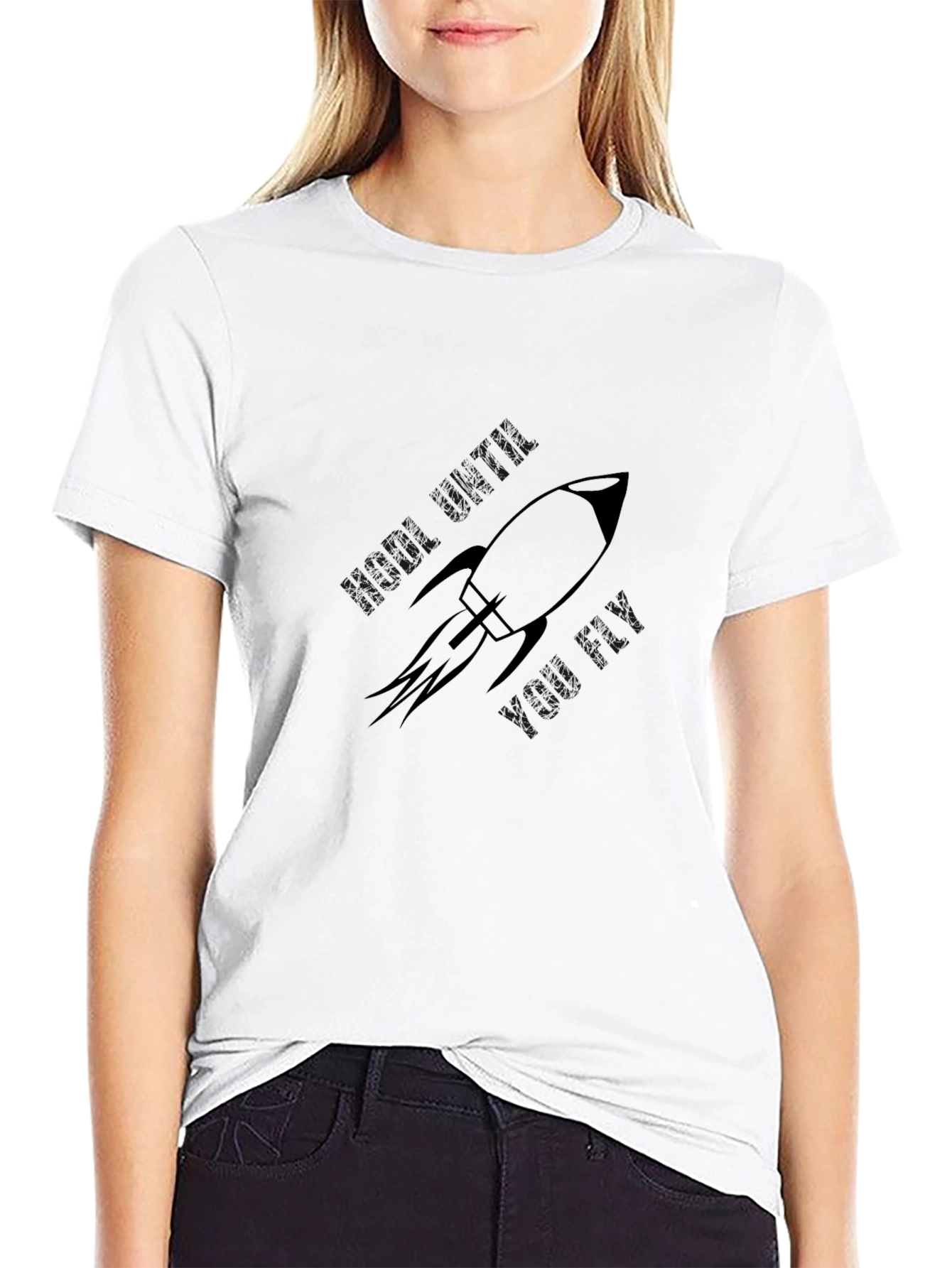 Rocket Graphic Black T-Shirt