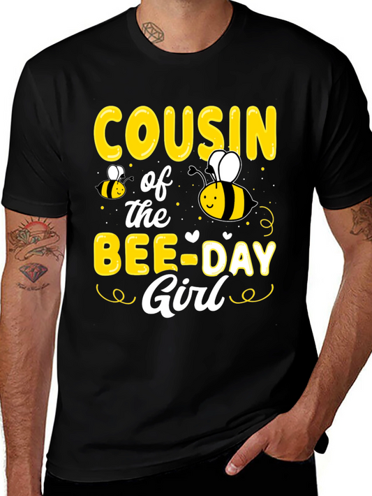Cousin of the Bee-Day Girl T-Shirt Birthday Tee