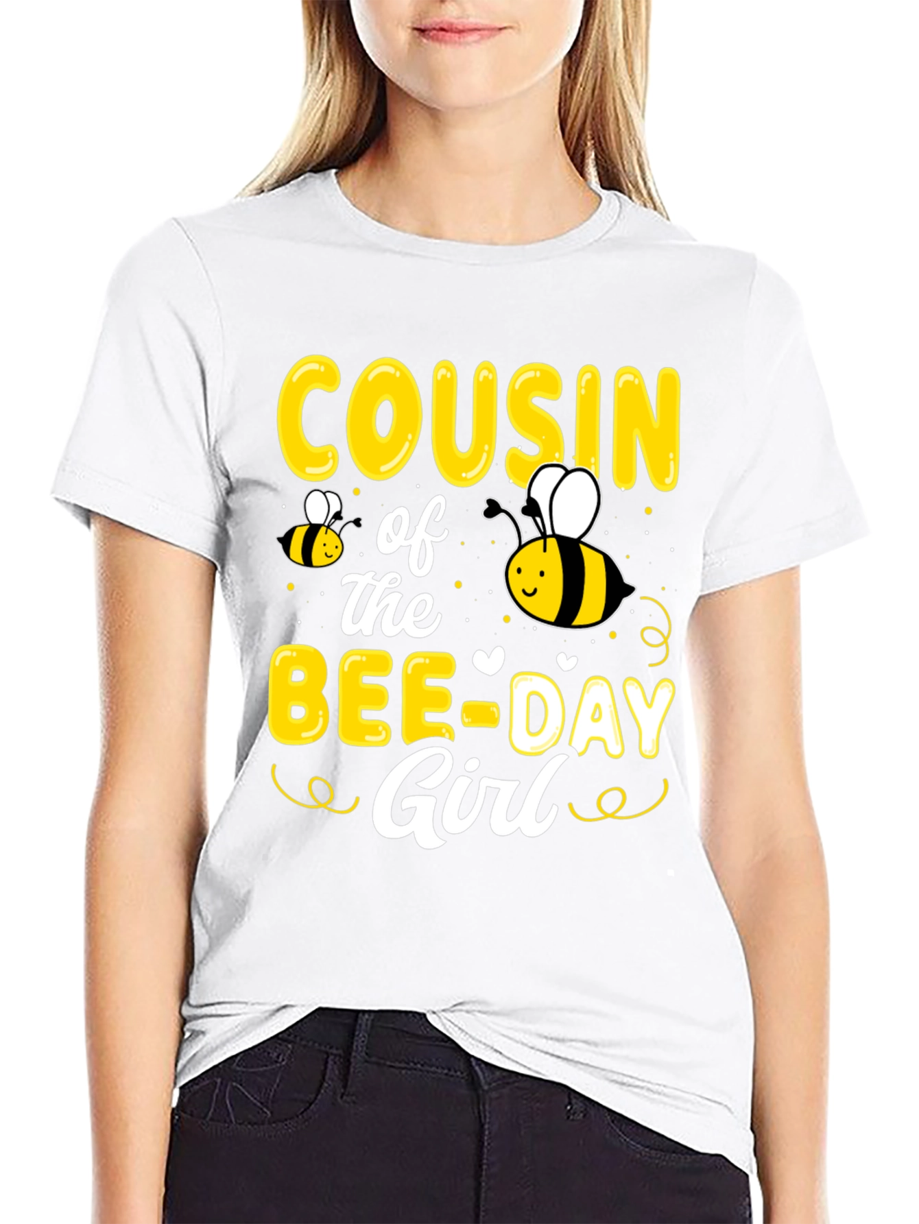 Cousin of the Bee-Day Girl T-Shirt Birthday Tee