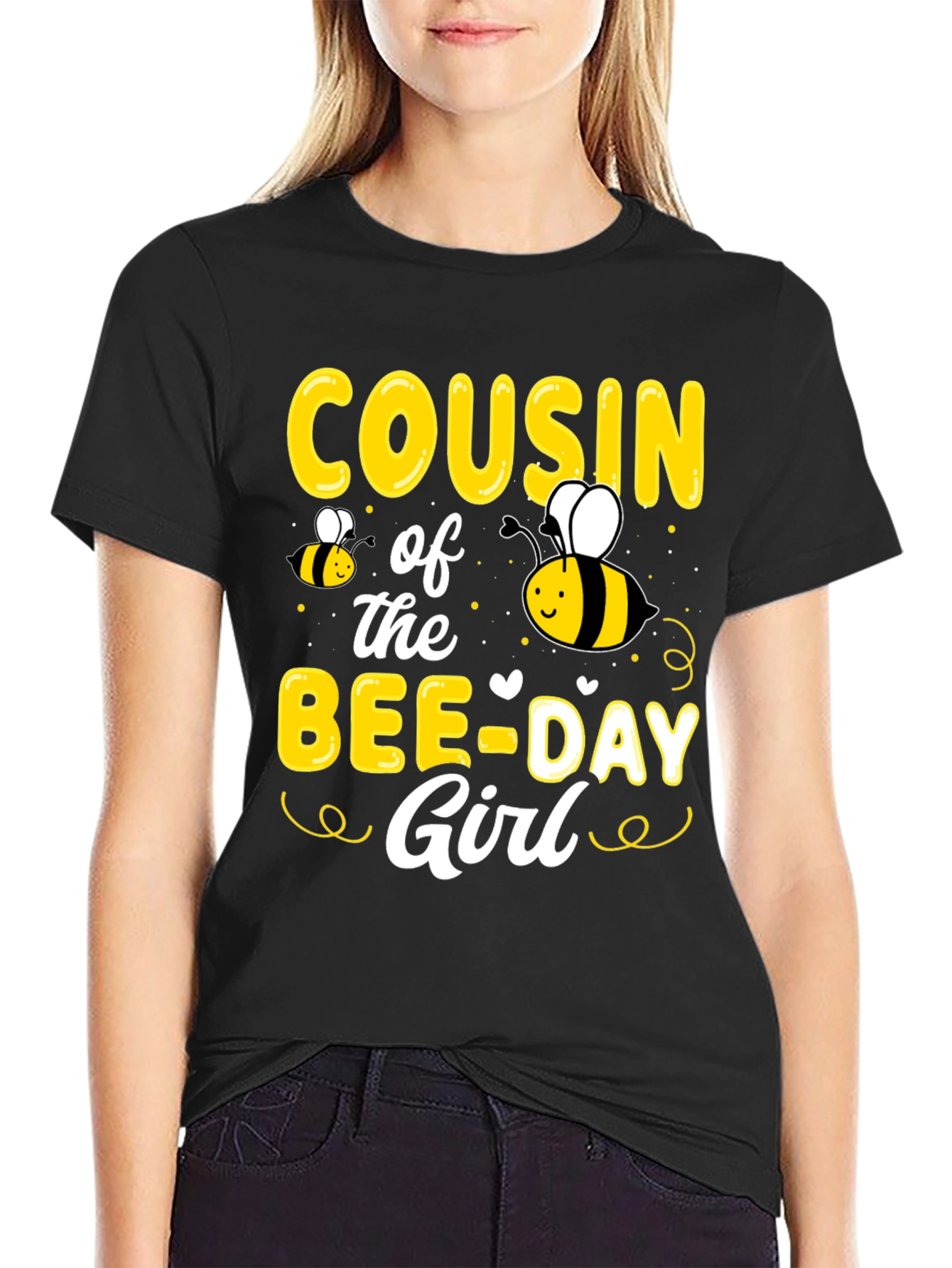 Cousin of the Bee-Day Girl T-Shirt Birthday Tee