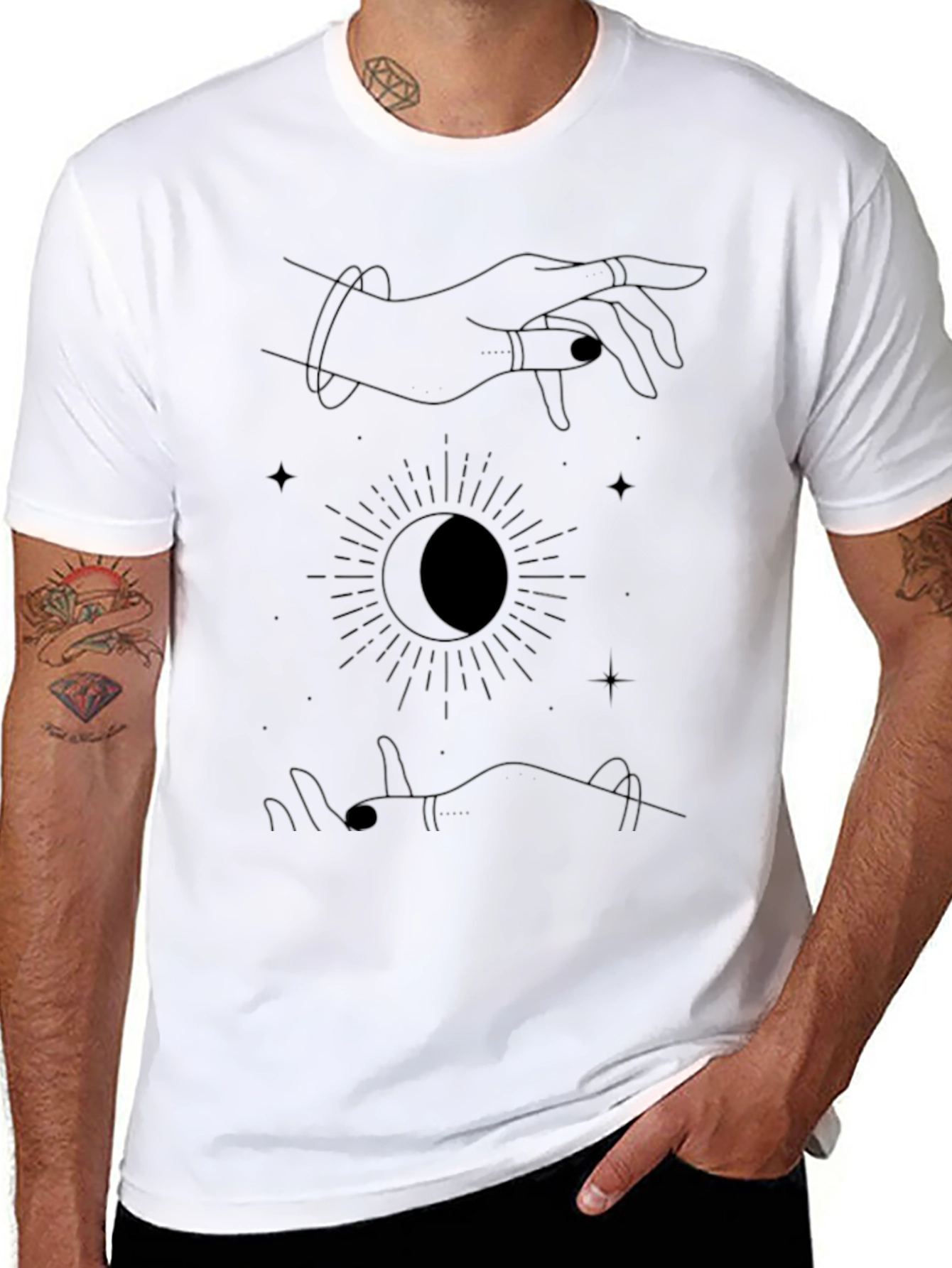 Celestial Hands Graphic T-Shirt - Mystic Unisex Tee