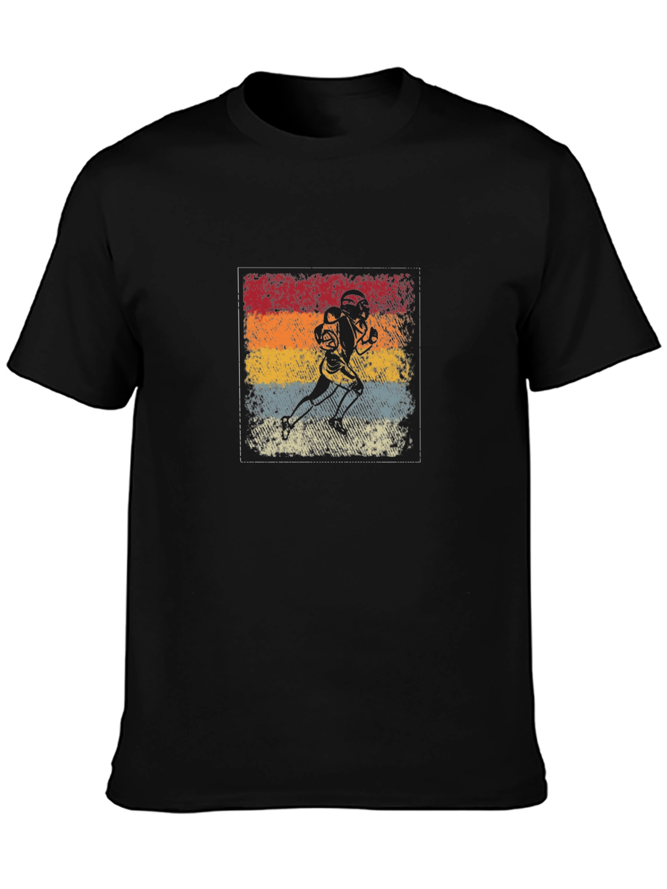 Retro Football Player Graphic T-Shirt