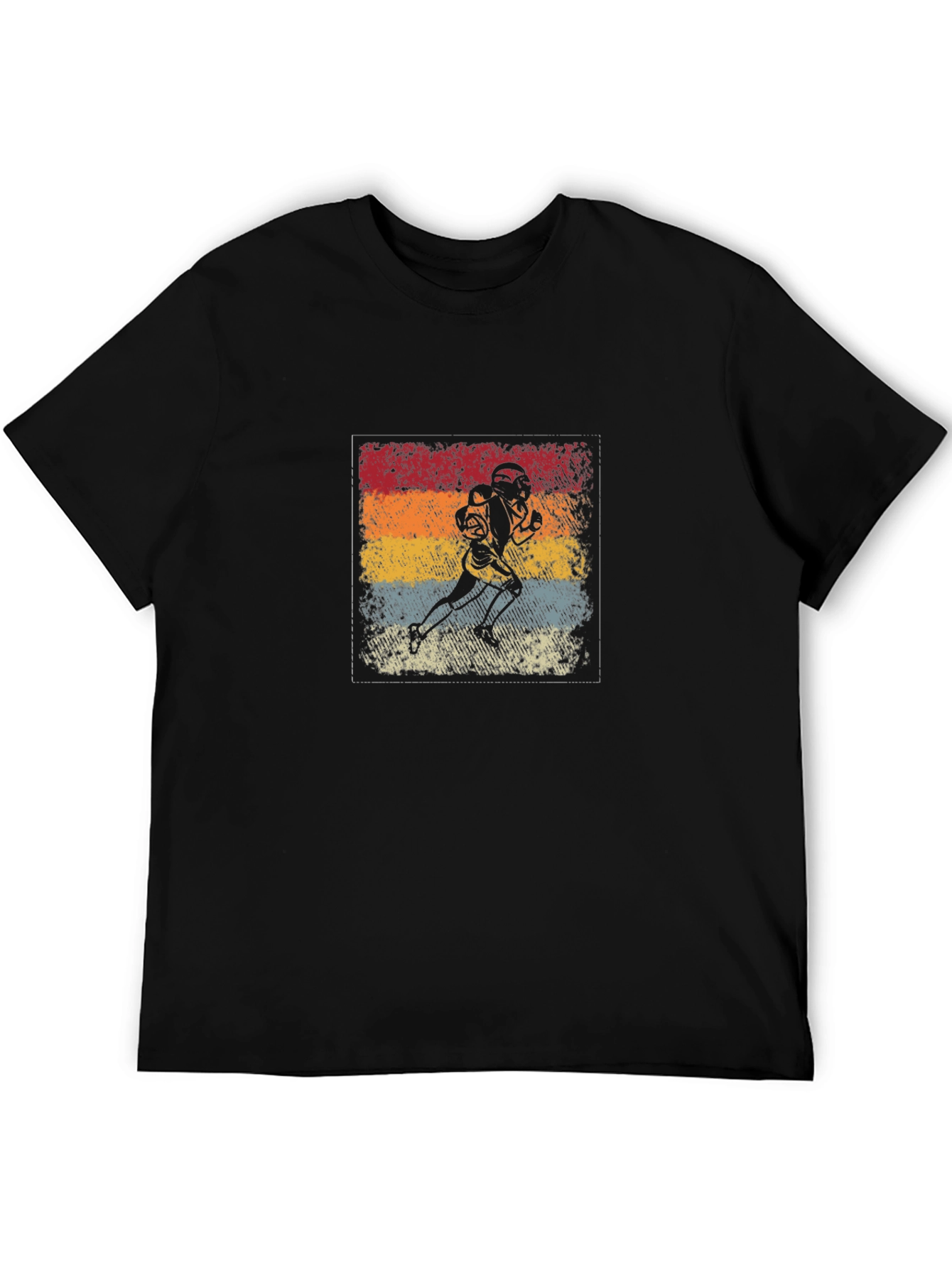 Retro Football Player Graphic T-Shirt