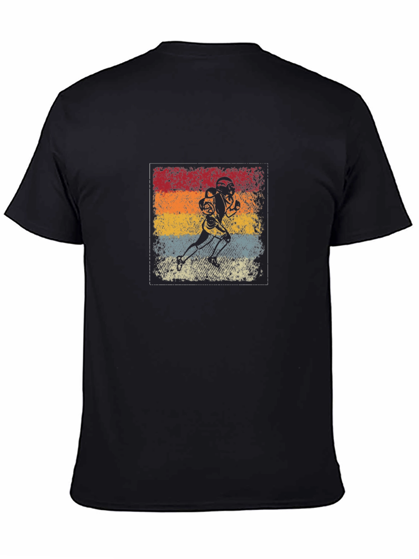 Retro Football Player Graphic T-Shirt