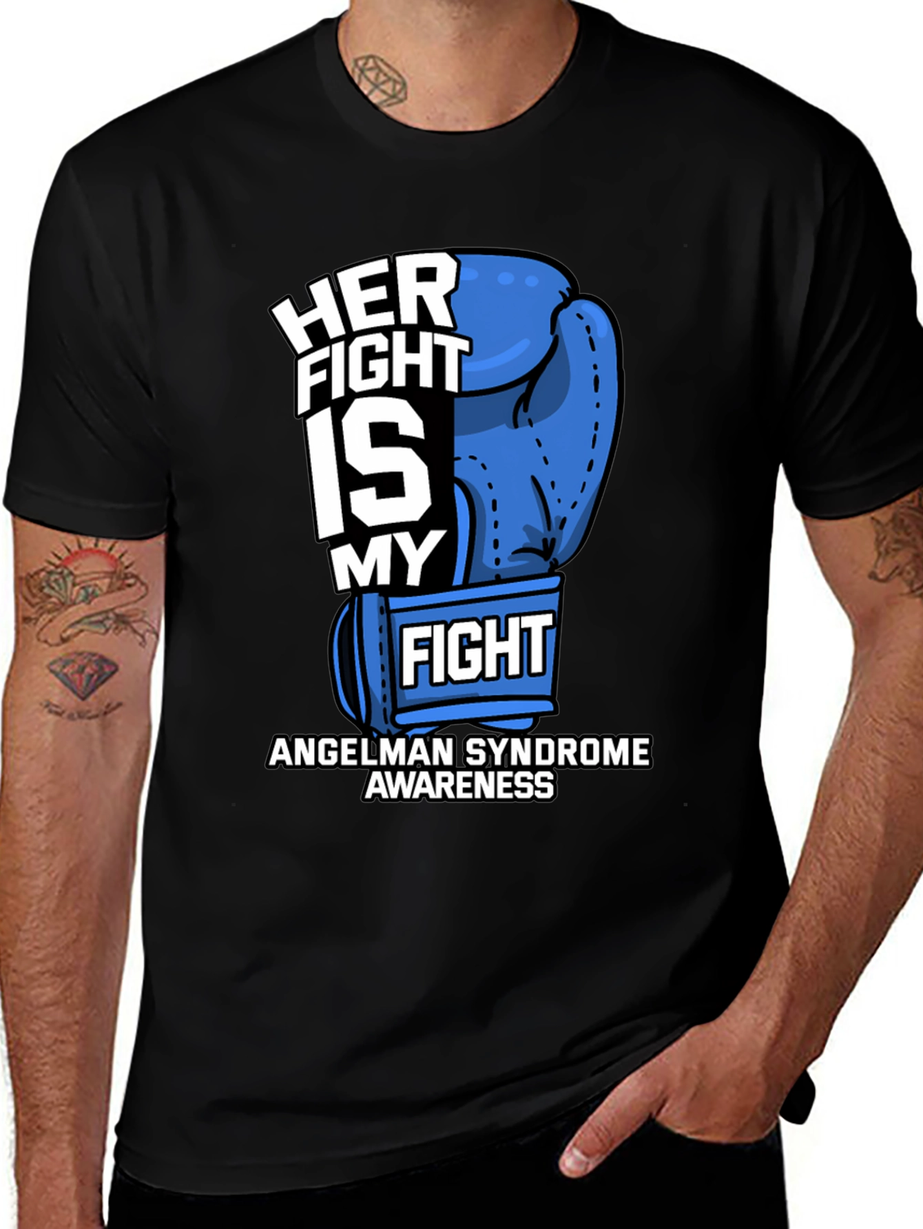 Angelman Syndrome Awareness T-Shirt Her Fight Is My Fight