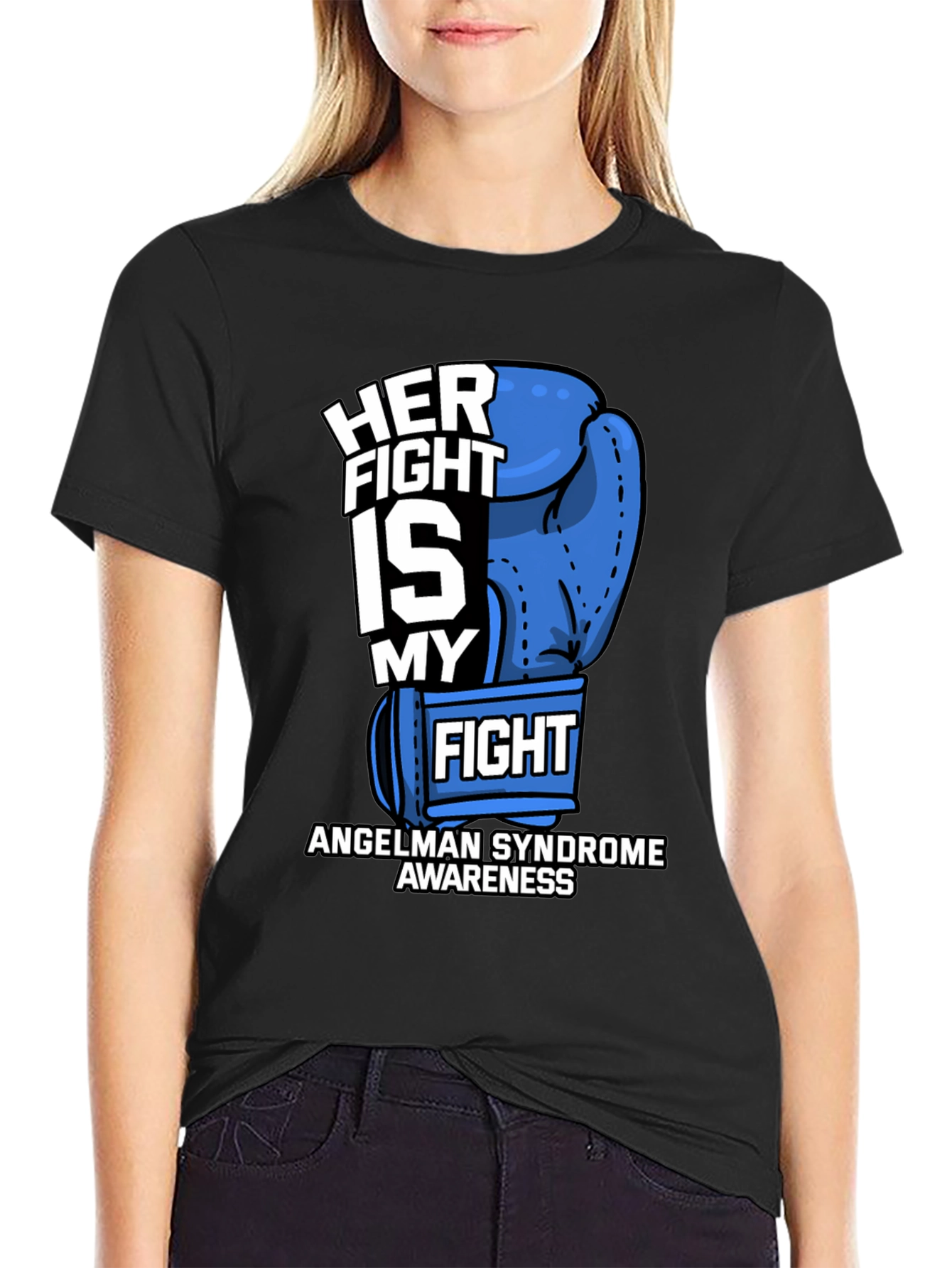 Angelman Syndrome Awareness T-Shirt Her Fight Is My Fight