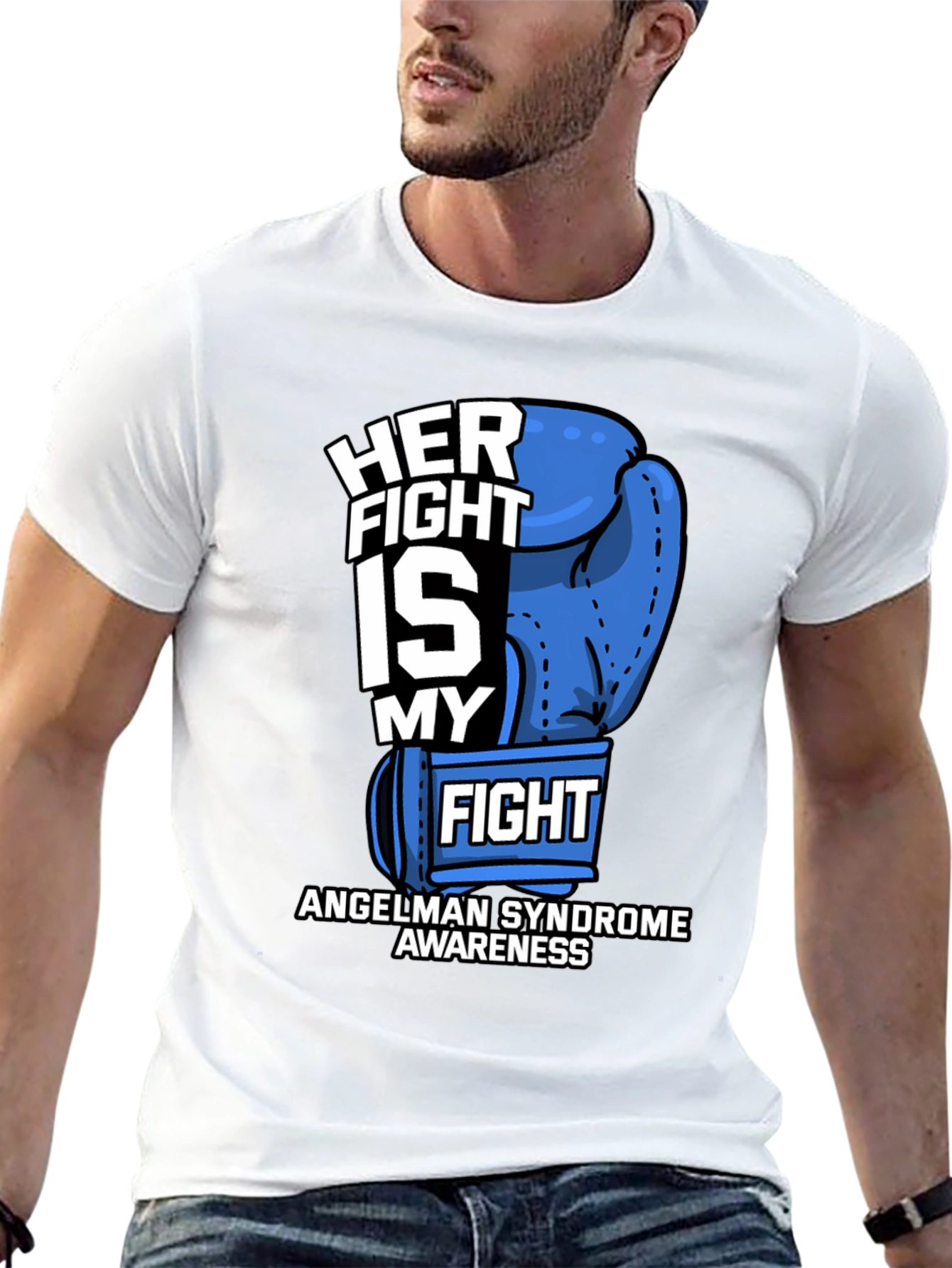Angelman Syndrome Awareness T-Shirt Her Fight Is My Fight