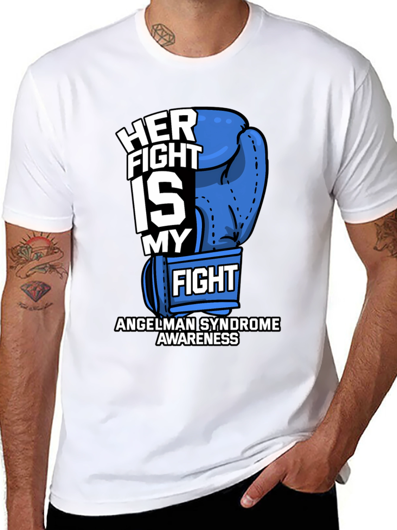 Angelman Syndrome Awareness T-Shirt Her Fight Is My Fight