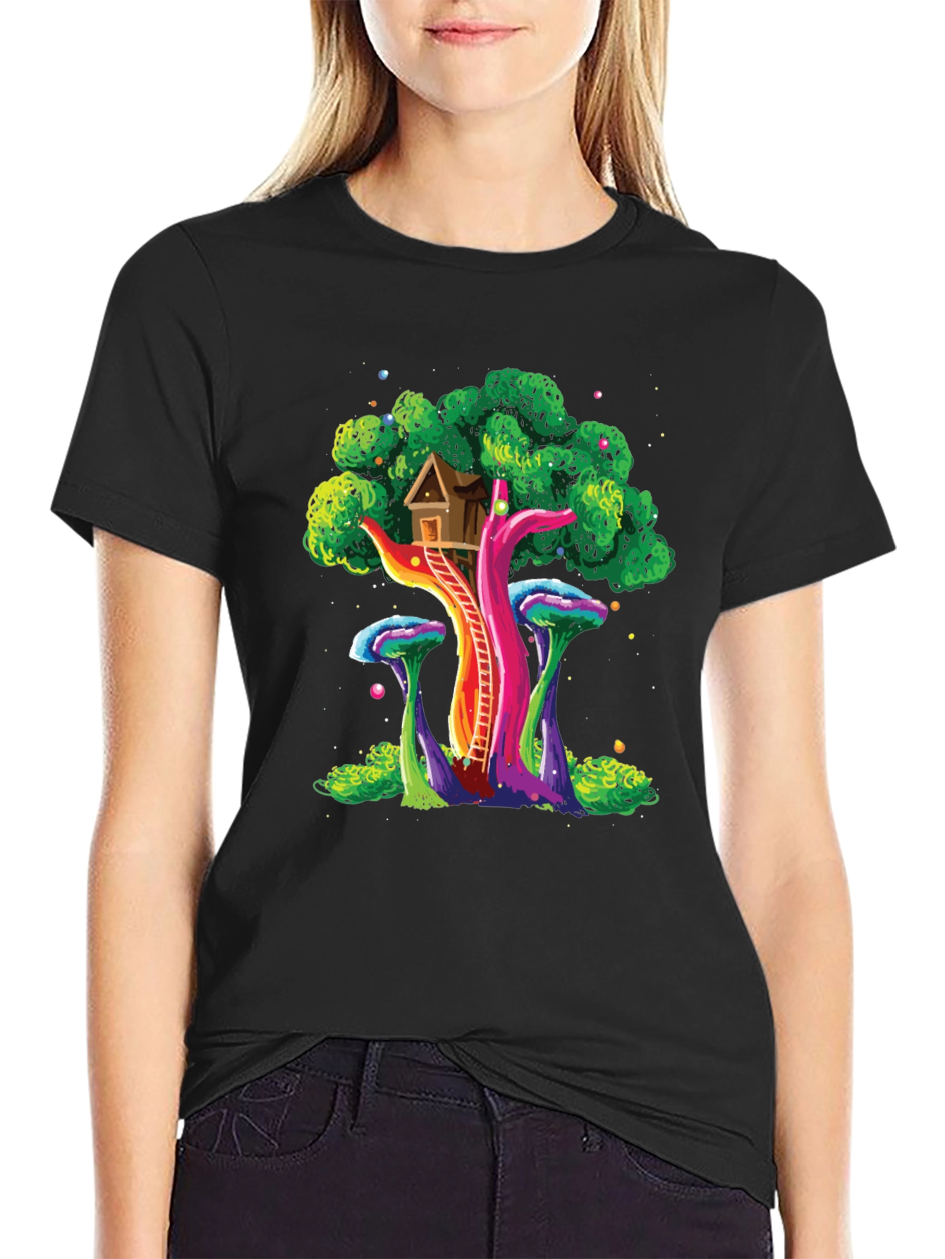 Whimsical Treehouse Graphic Tee