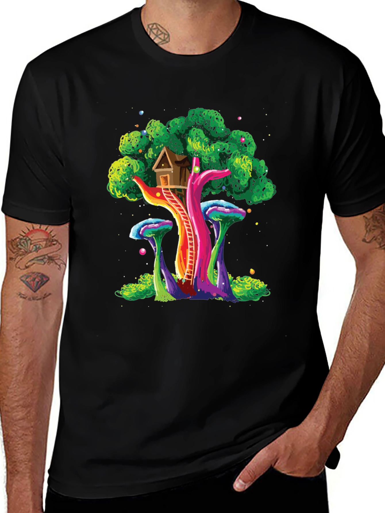 Whimsical Treehouse Graphic Tee