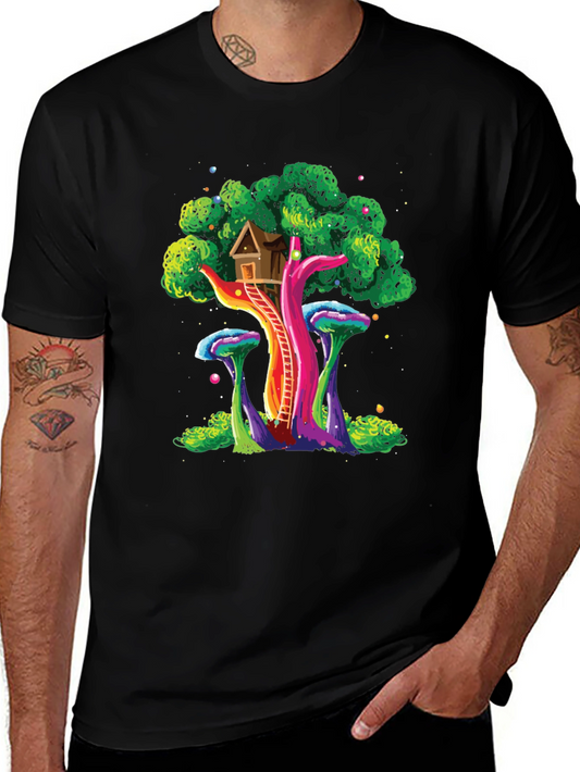 Whimsical Treehouse Graphic Tee