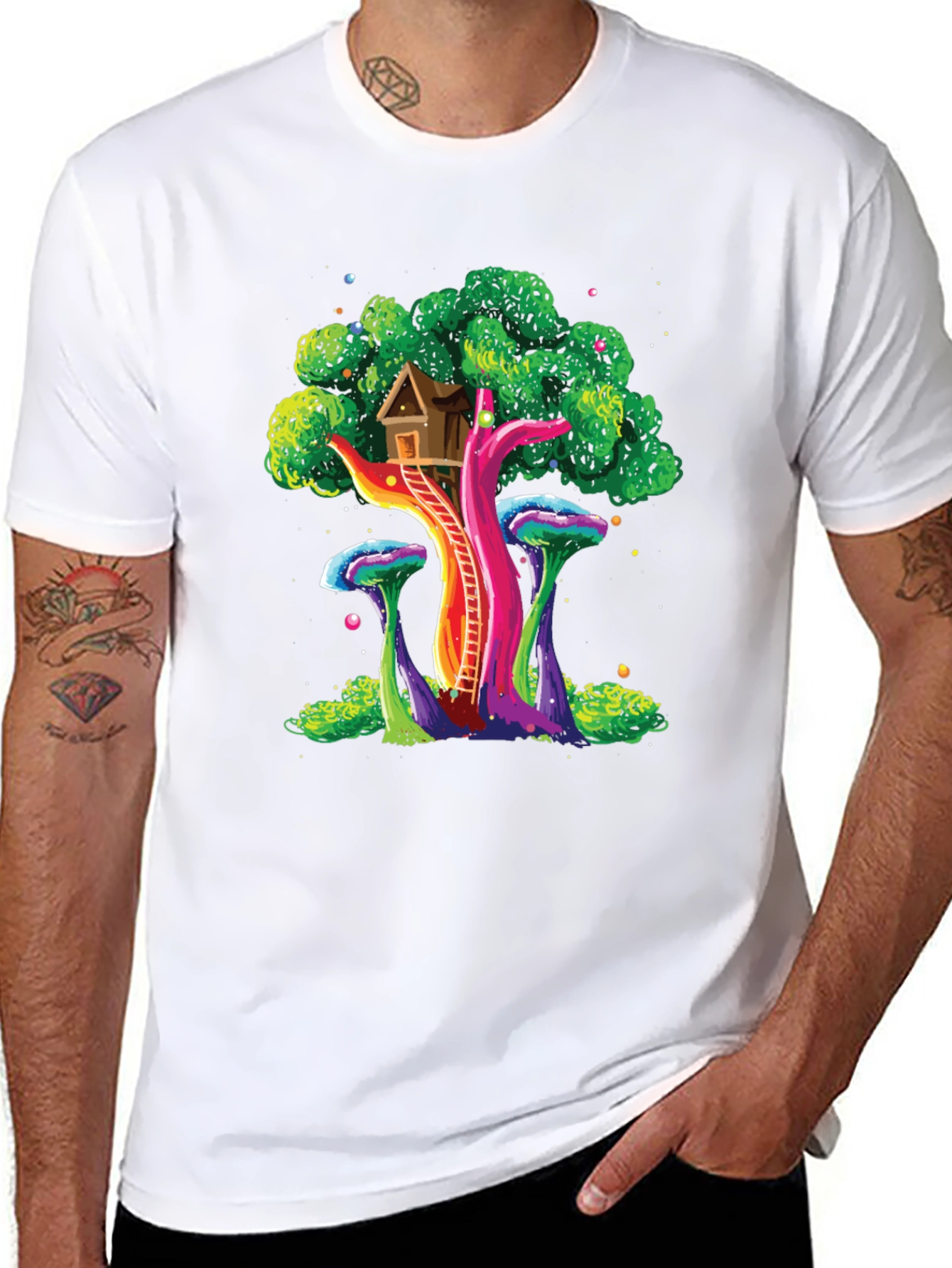 Whimsical Treehouse Graphic Tee