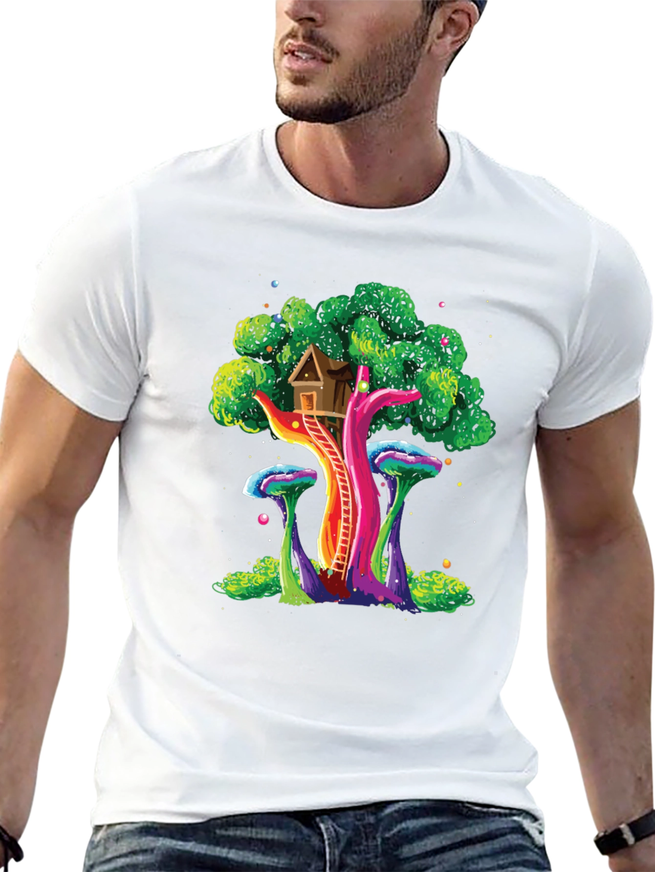 Whimsical Treehouse Graphic Tee