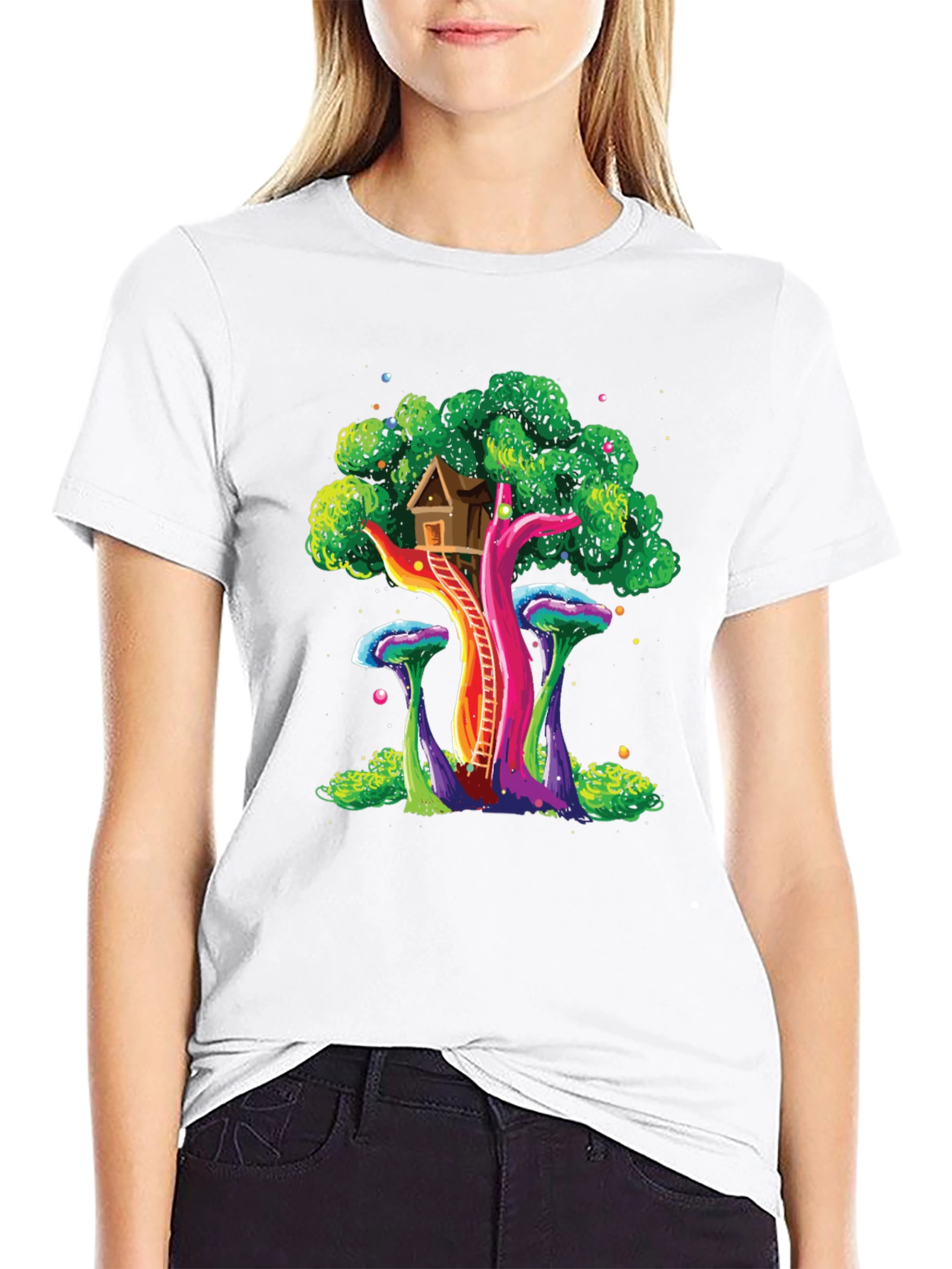 Whimsical Treehouse Graphic Tee