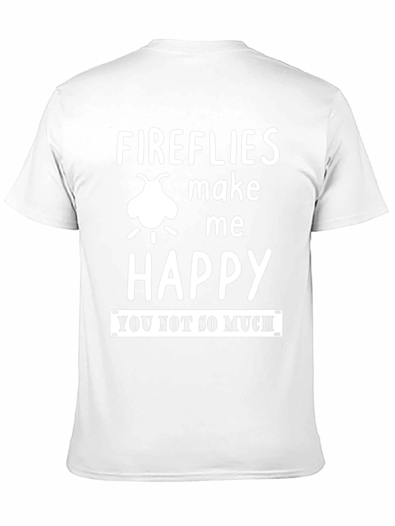 Fireflies Make Me Happy Graphic Tee - Black