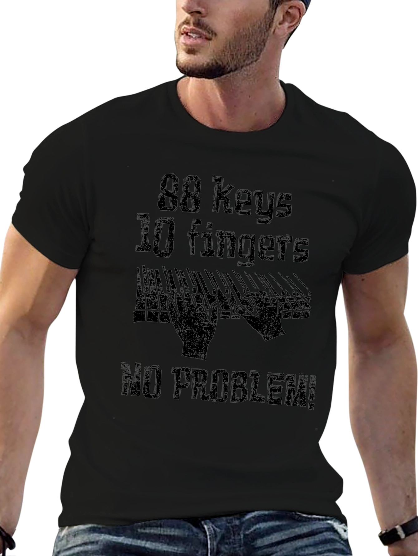 88 Keys 10 Fingers No Problem! Graphic Tee
