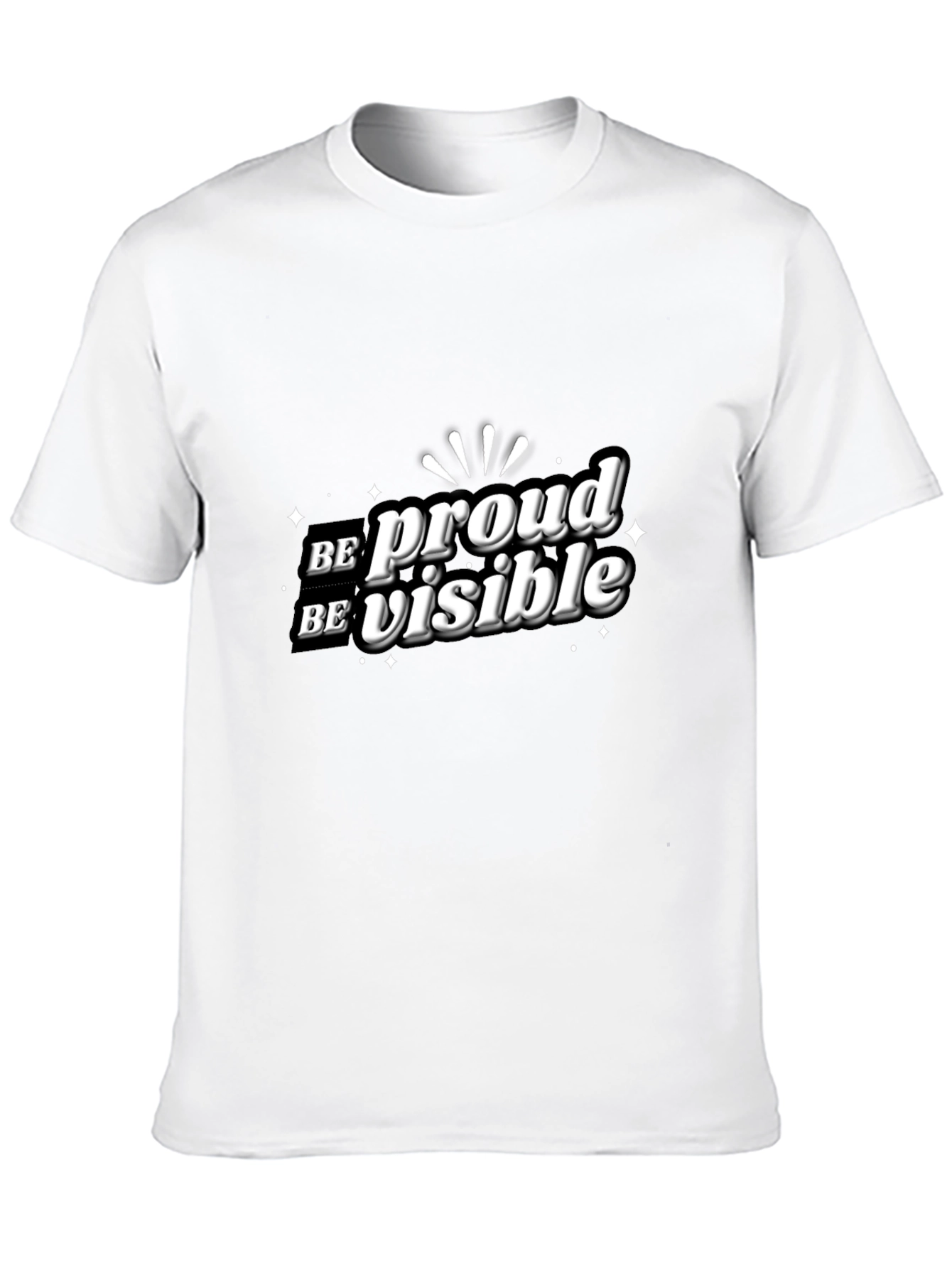 Be Proud Be Visible Black Graphic Tee
