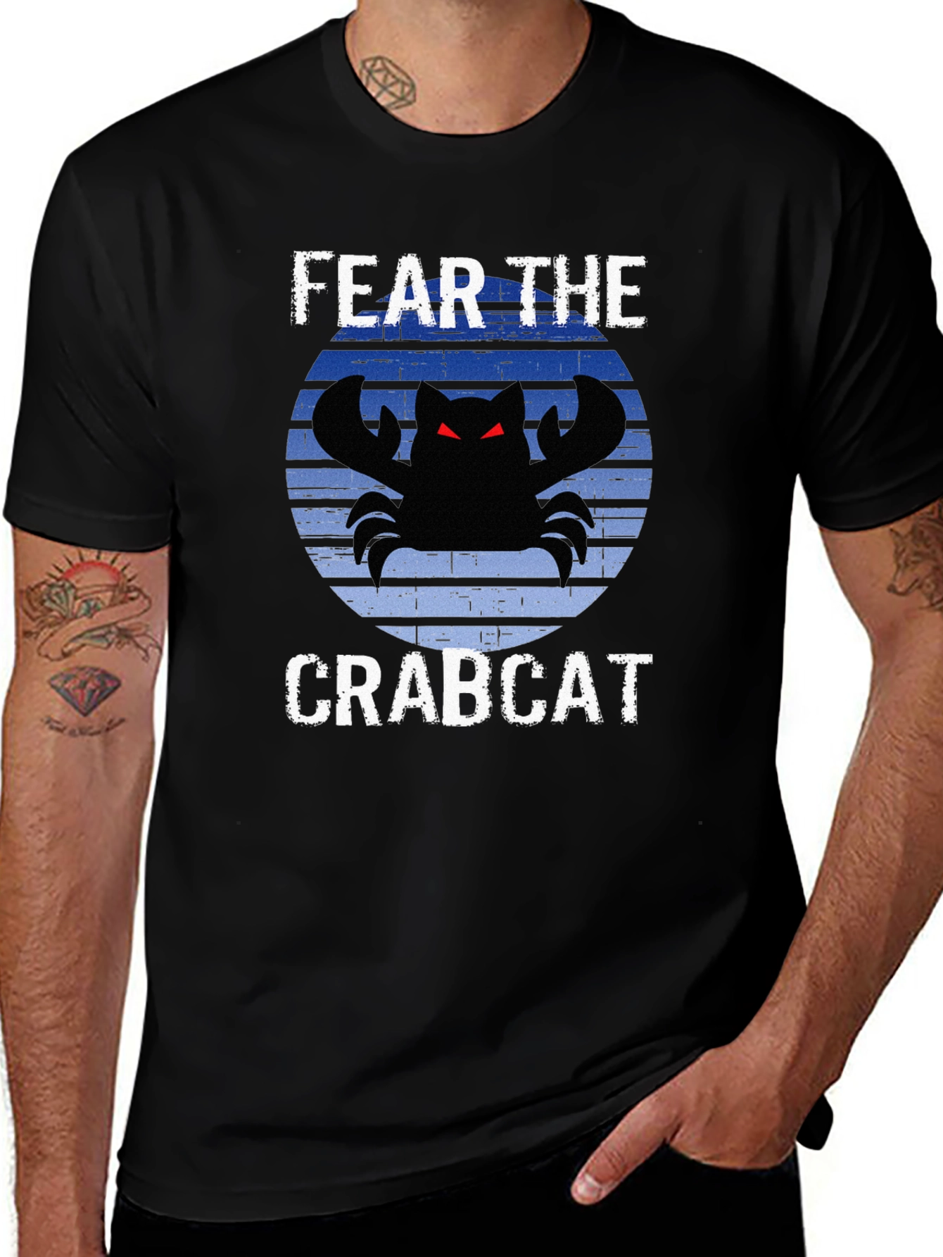 Fear The Crabcat T-Shirt Funny Graphic Tee