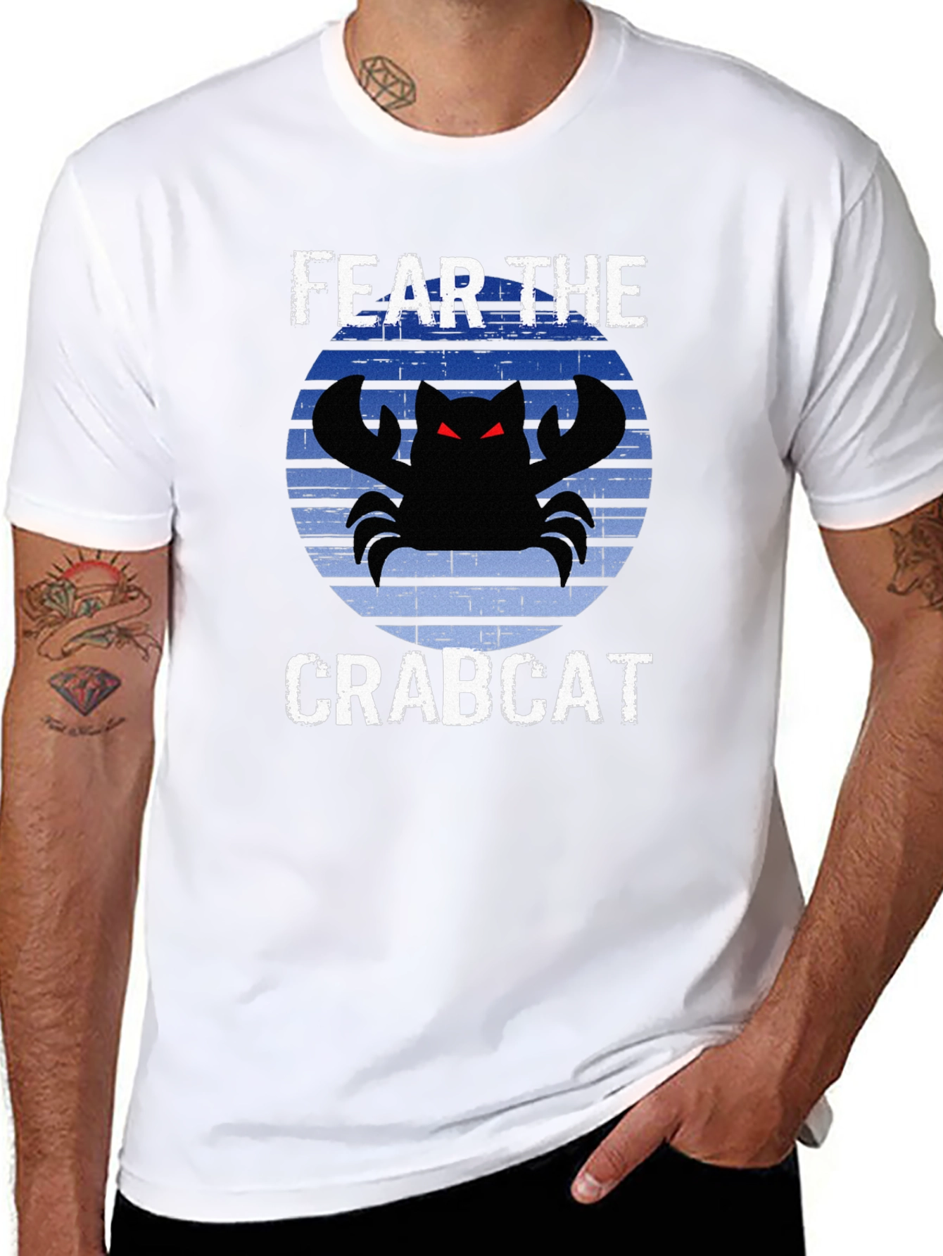 Fear The Crabcat T-Shirt Funny Graphic Tee