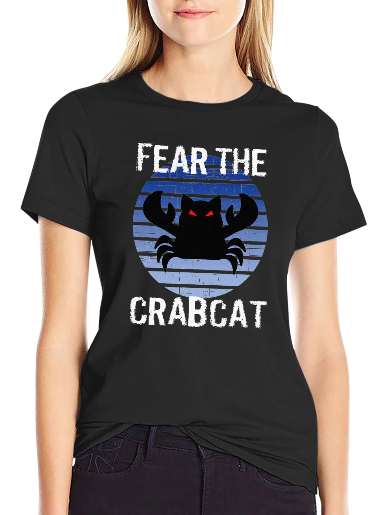 Fear The Crabcat T-Shirt Funny Graphic Tee