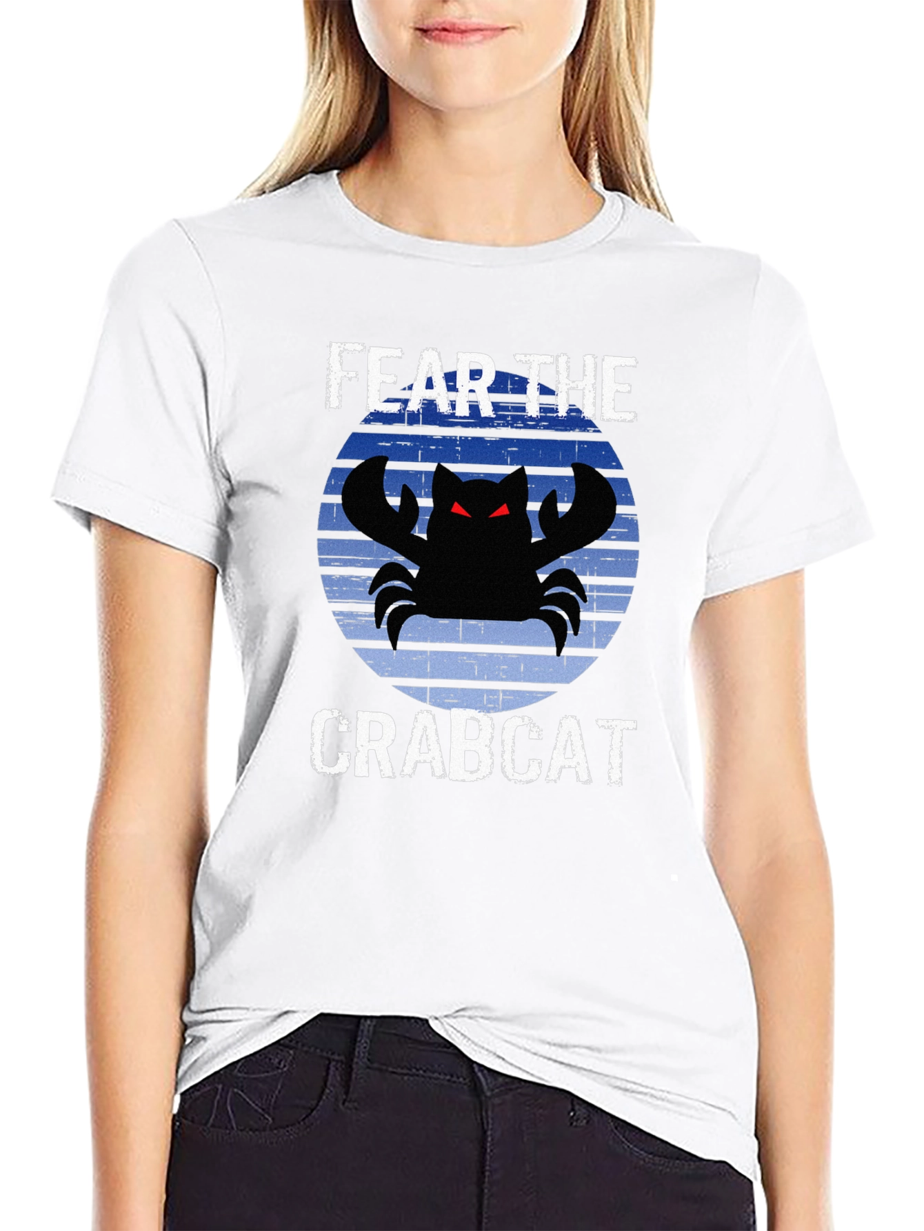 Fear The Crabcat T-Shirt Funny Graphic Tee