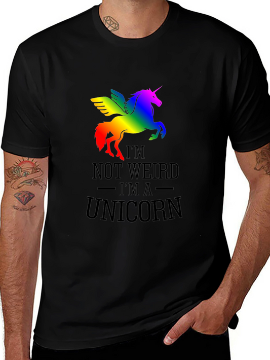 Rainbow Unicorn Graphic T-Shirt - Im Not Weird Im a Unicorn