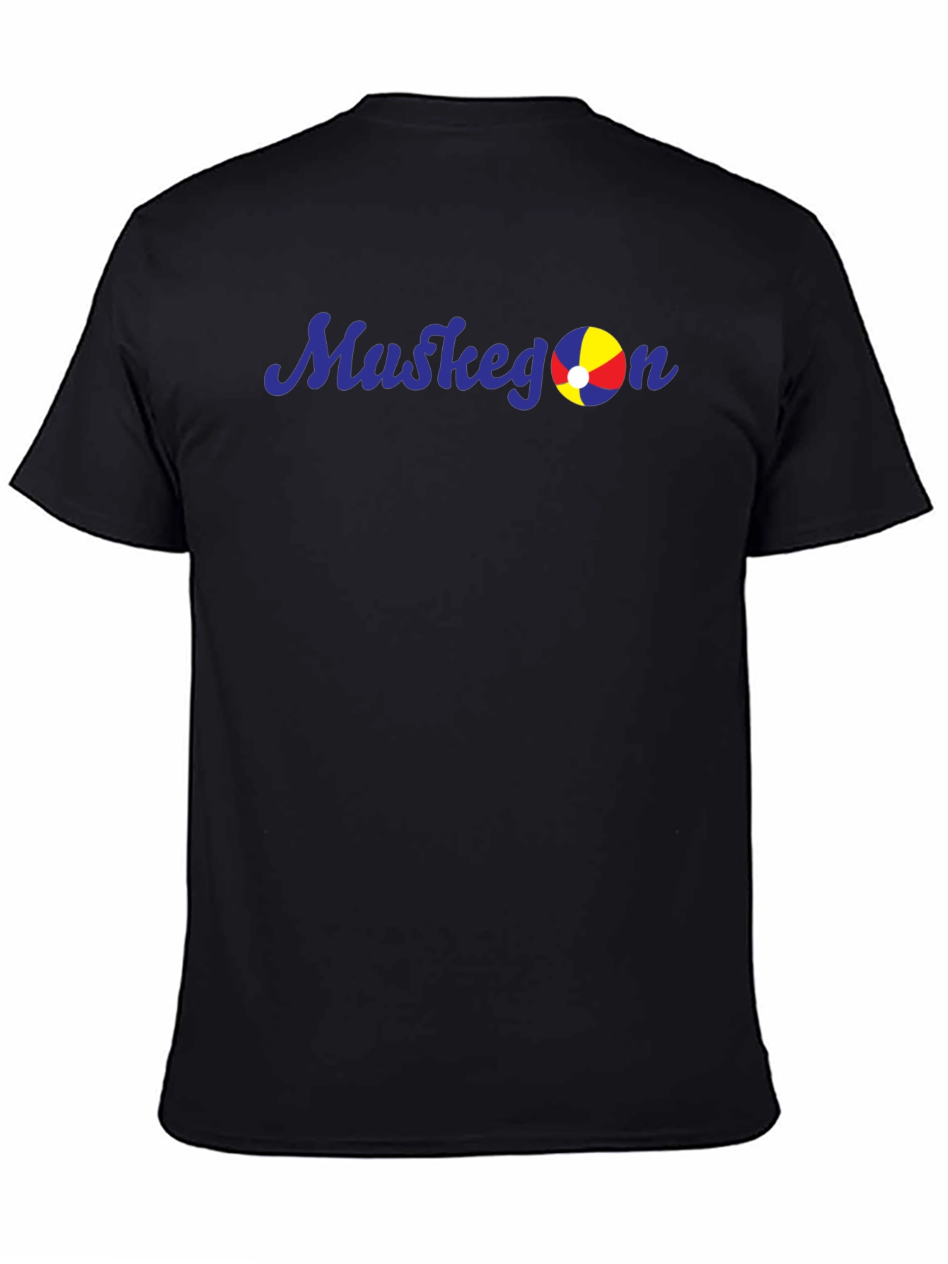 Muskegon Beach Ball Graphic Tee - Black