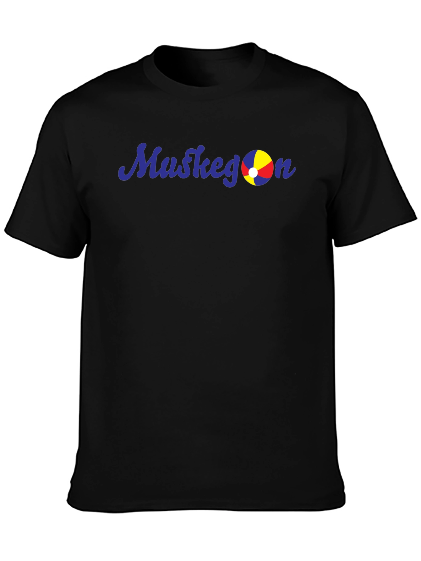 Muskegon Beach Ball Graphic Tee - Black