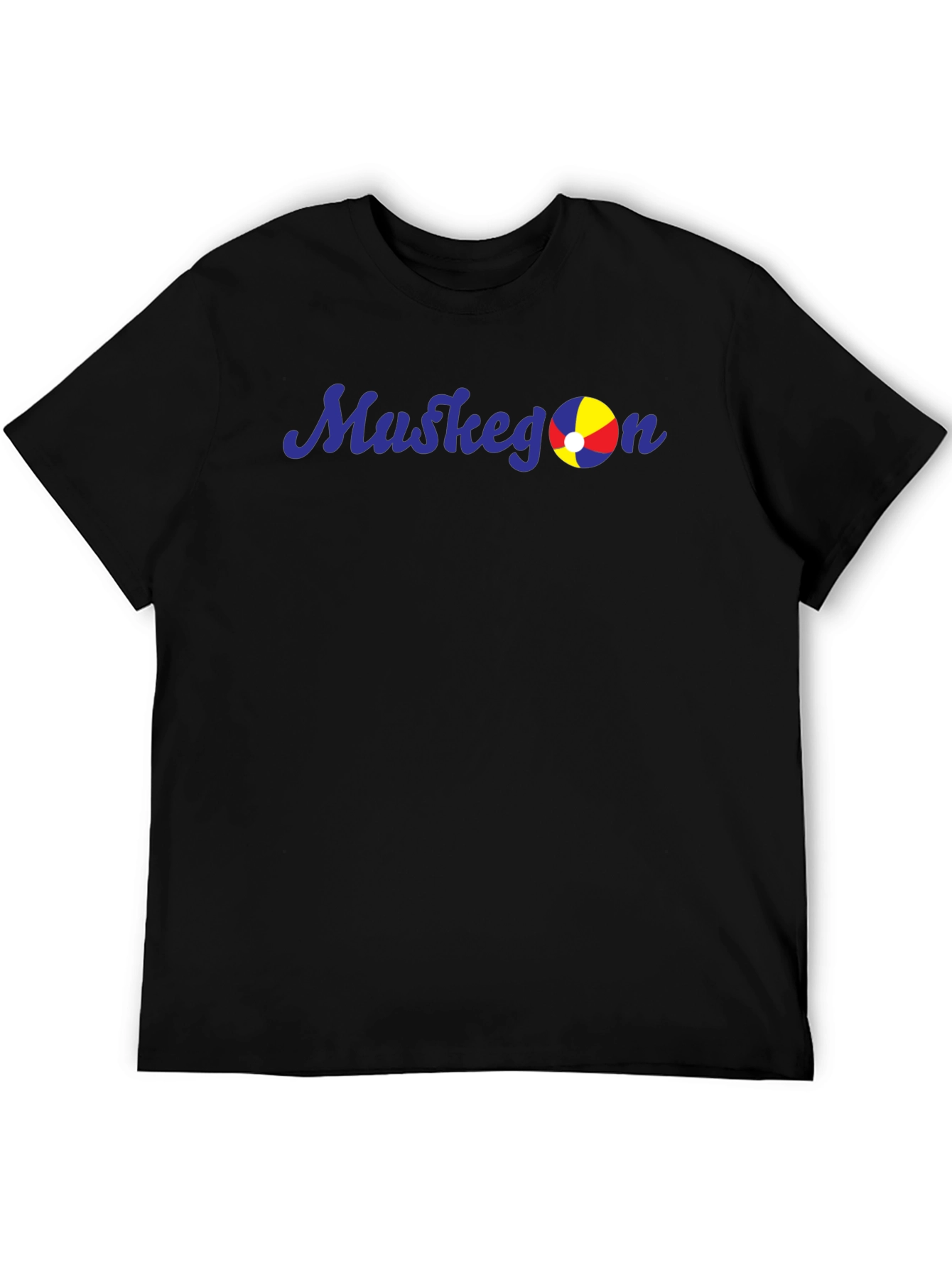 Muskegon Beach Ball Graphic Tee - Black