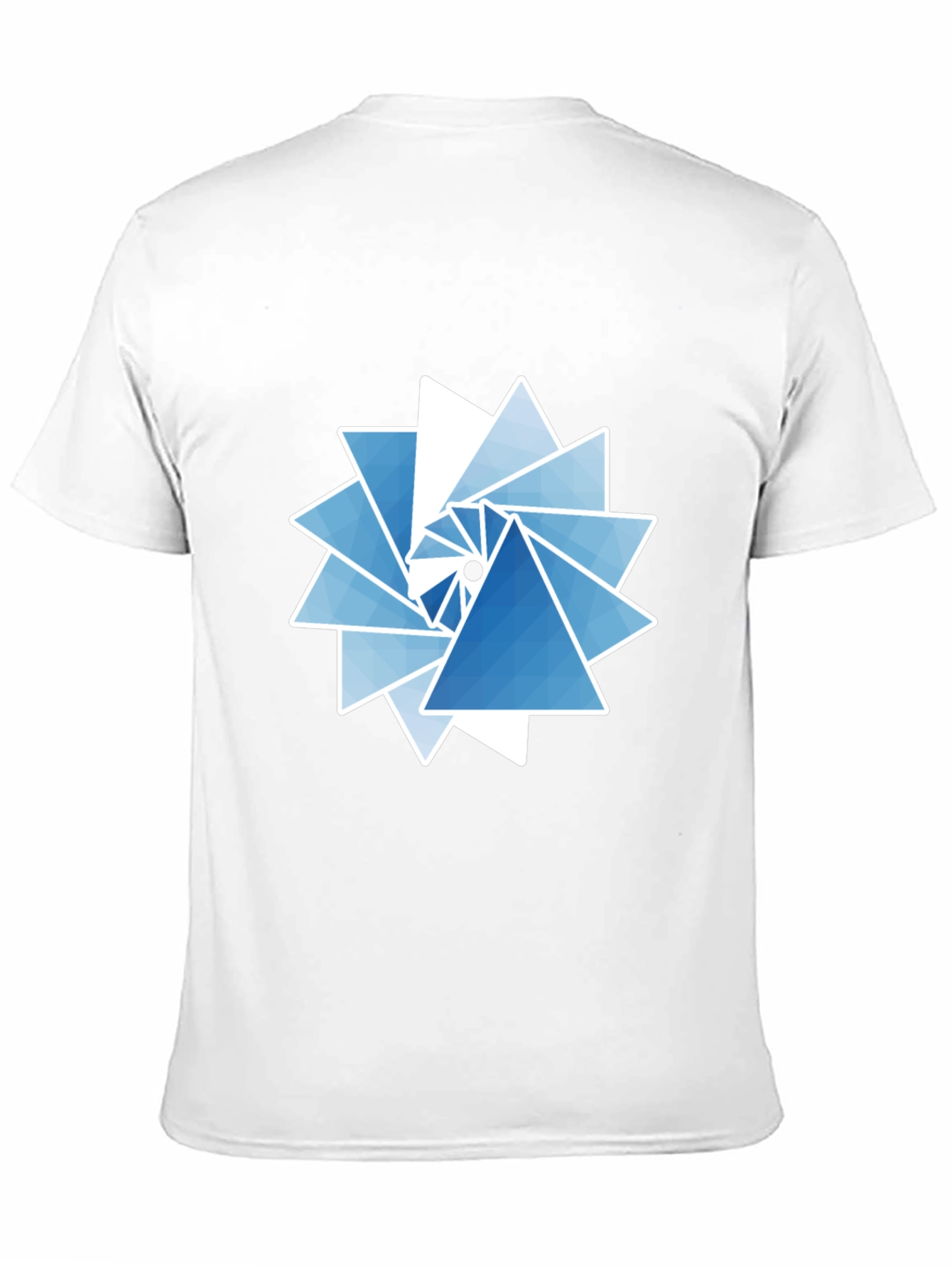 Geometric Triangle Swirl Graphic Tee - Modern Design