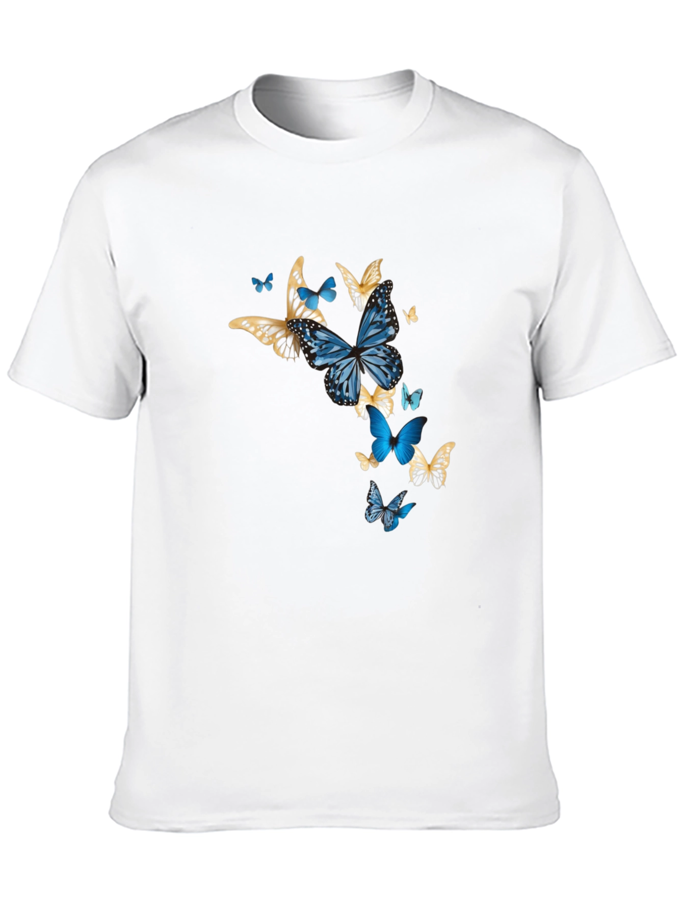 Butterfly Graphic Print Black T-Shirt