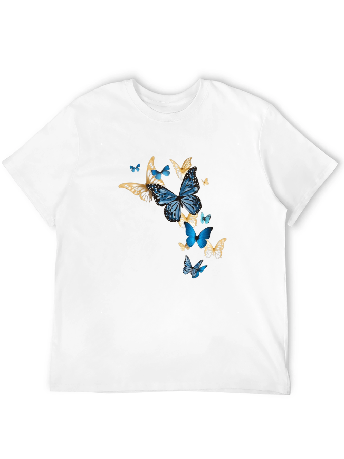 Butterfly Graphic Print Black T-Shirt
