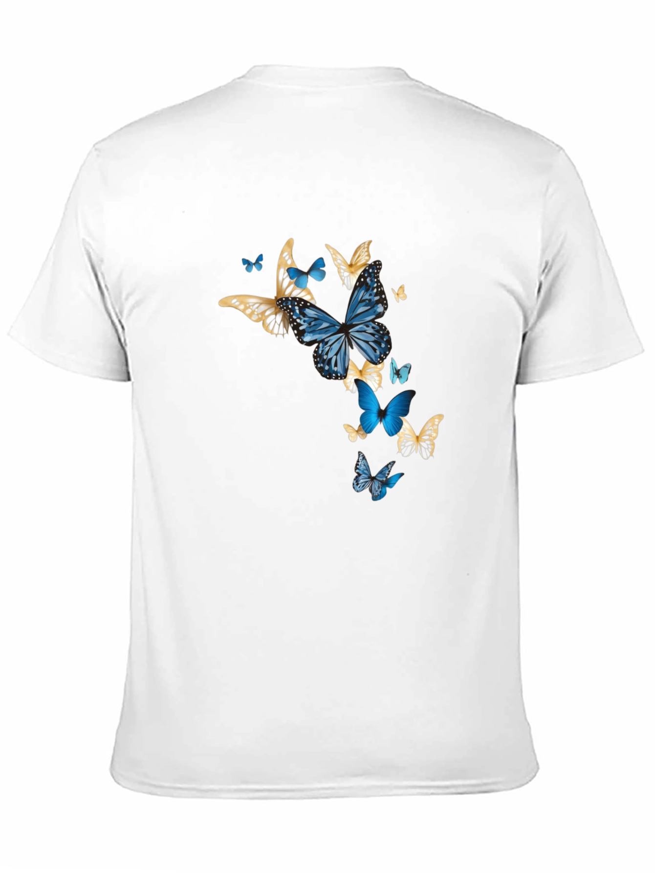 Butterfly Graphic Print Black T-Shirt