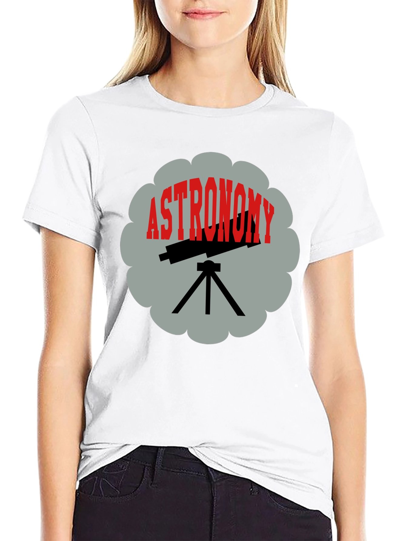 Astronomy Telescope Graphic Tee - Space Science Shirt
