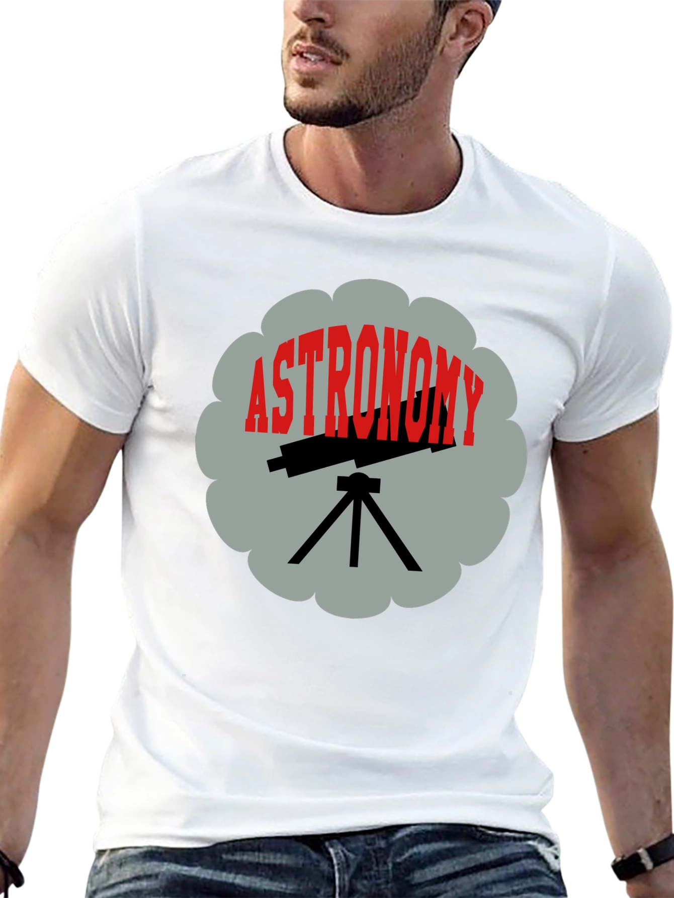 Astronomy Telescope Graphic Tee - Space Science Shirt