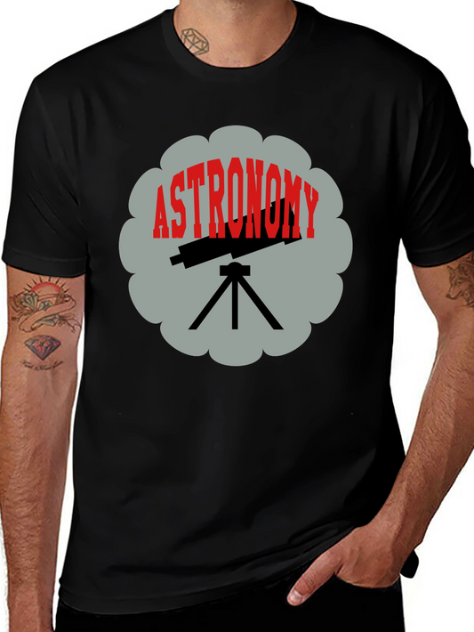 Astronomy Telescope Graphic Tee - Space Science Shirt